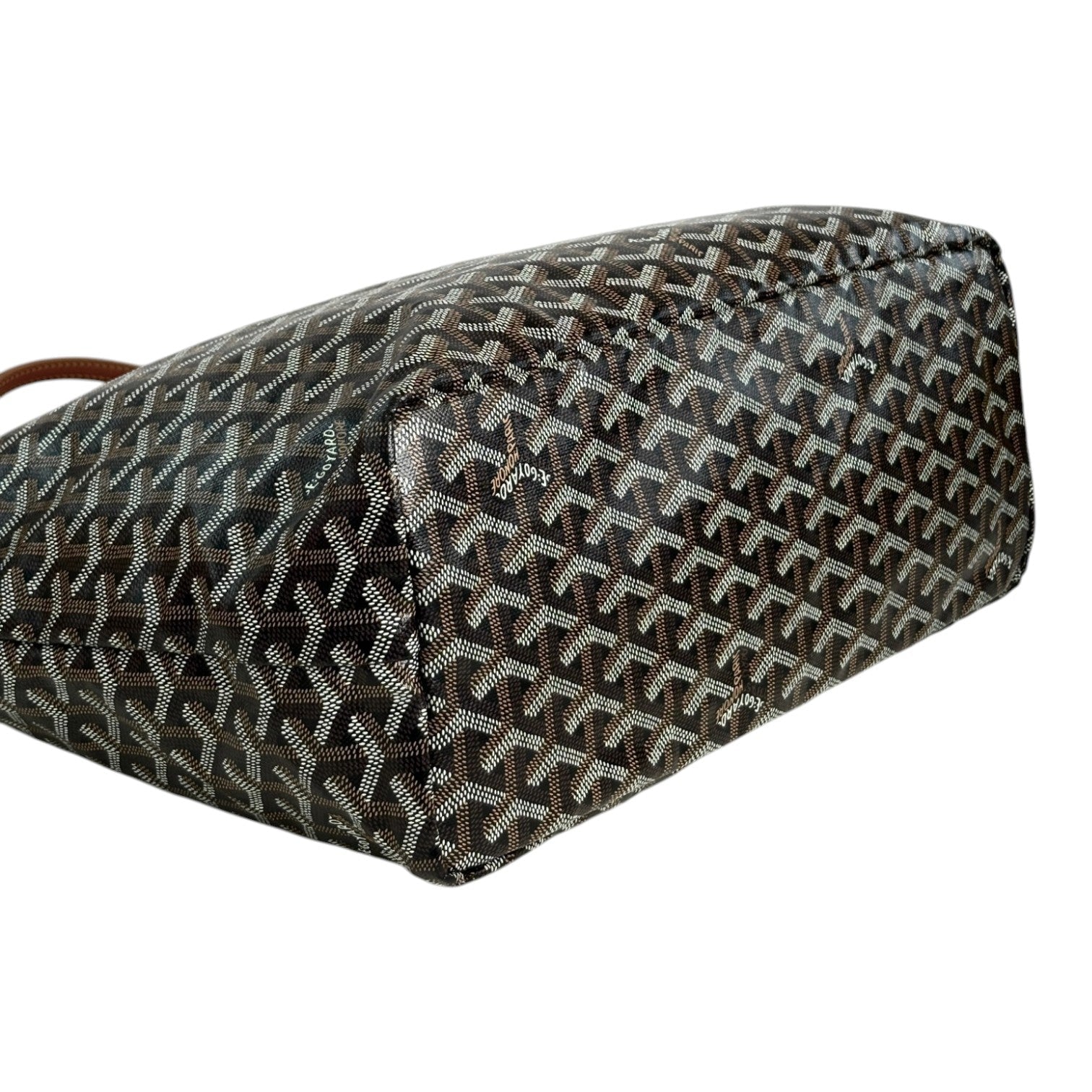 Goyard St Louis Brown/Black PM Tote Bag