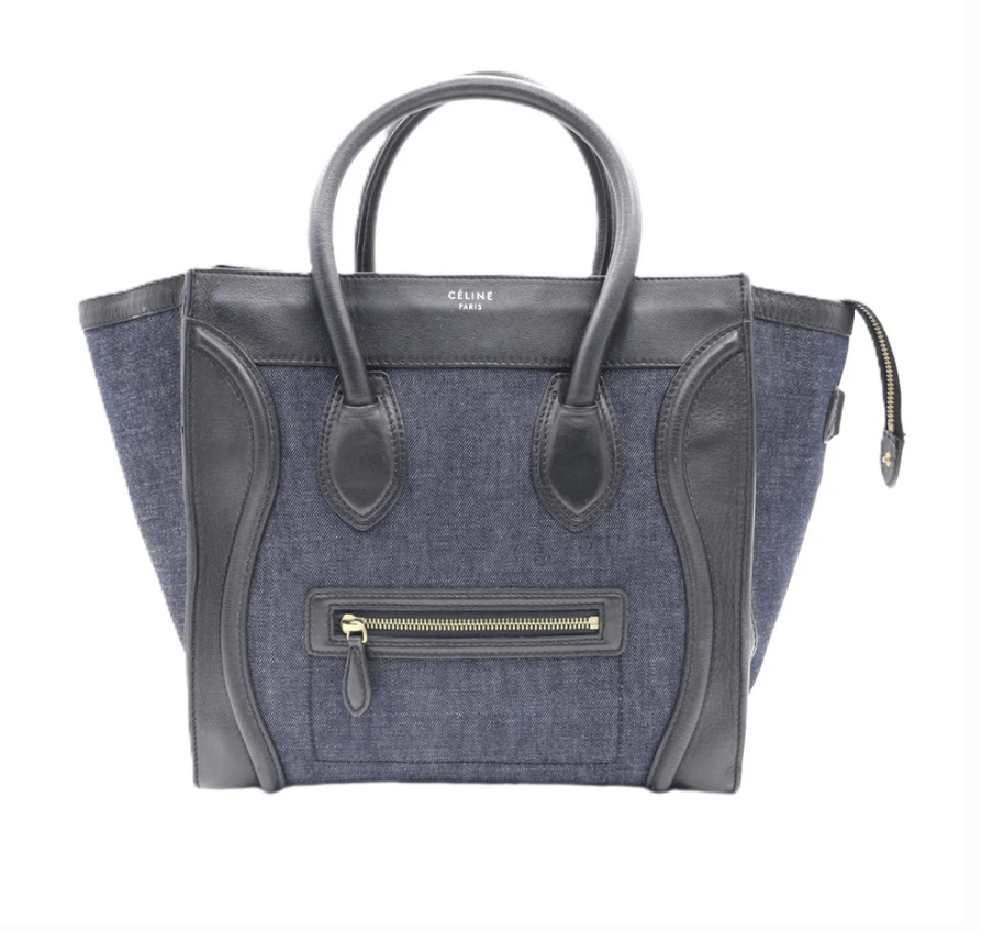 Celine Celine Mini Luggage Handbag Denim/Leather SYC1873