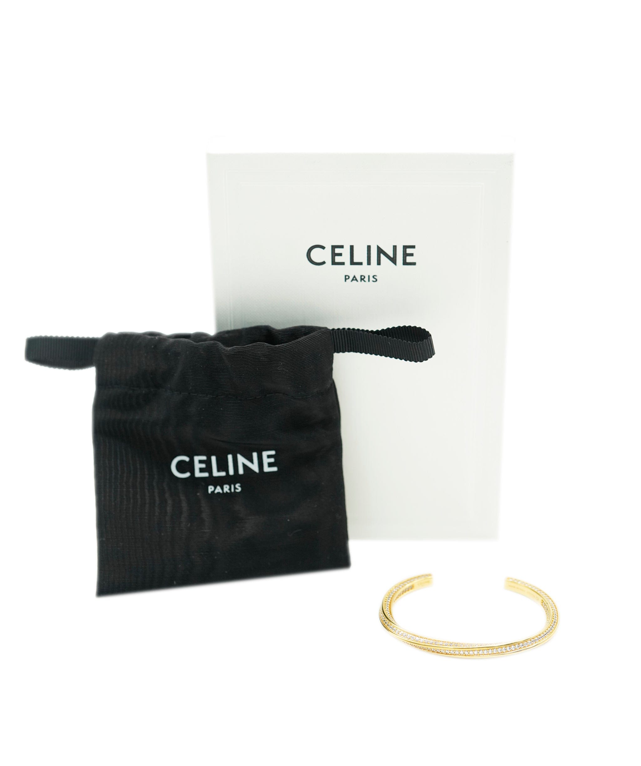 Celine Celine Gold Diamonte twisted Bangle AVL1321