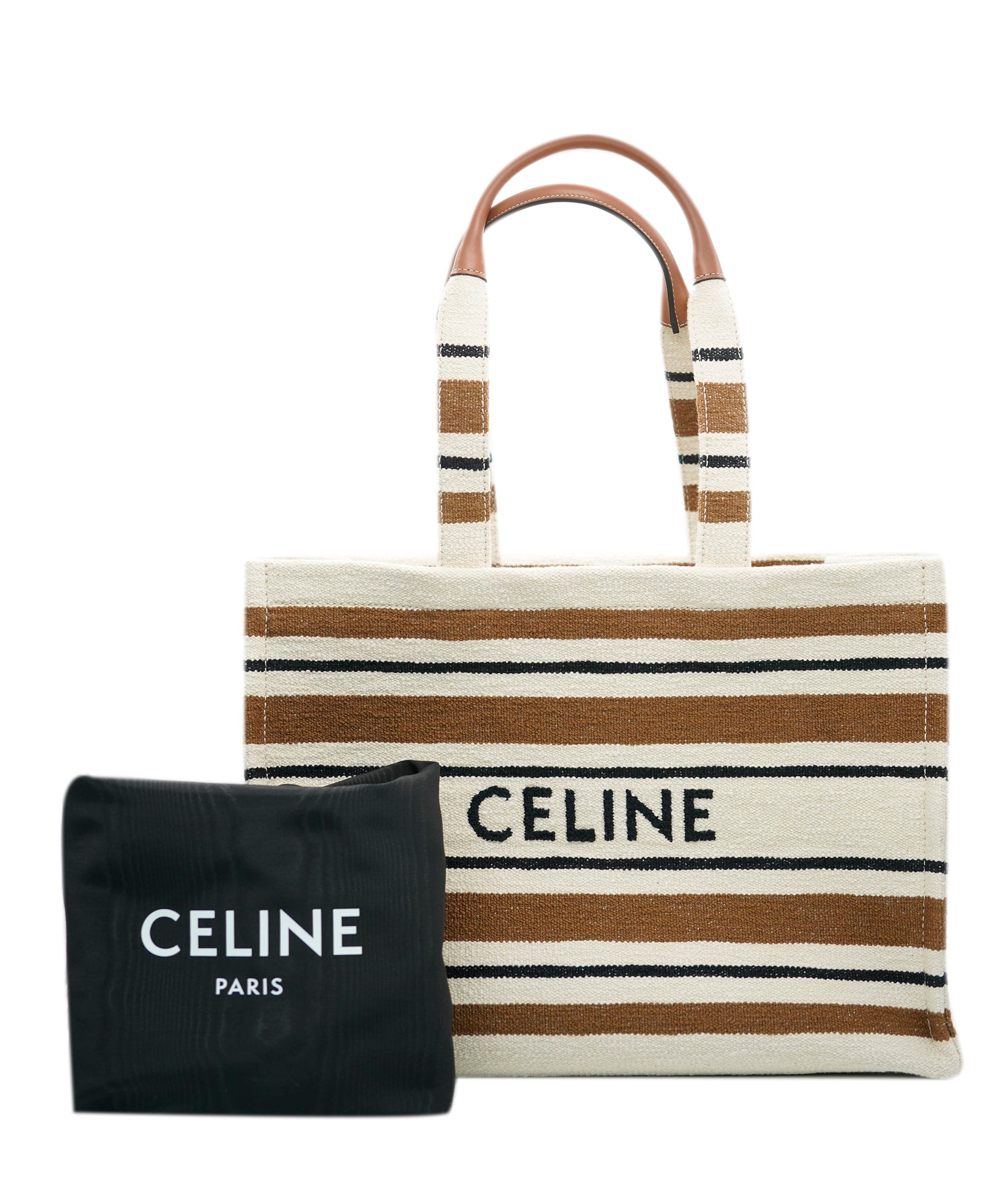 Celine Brand New Celine Cream Stripe Large Cabas Thais Tote - UKL1456