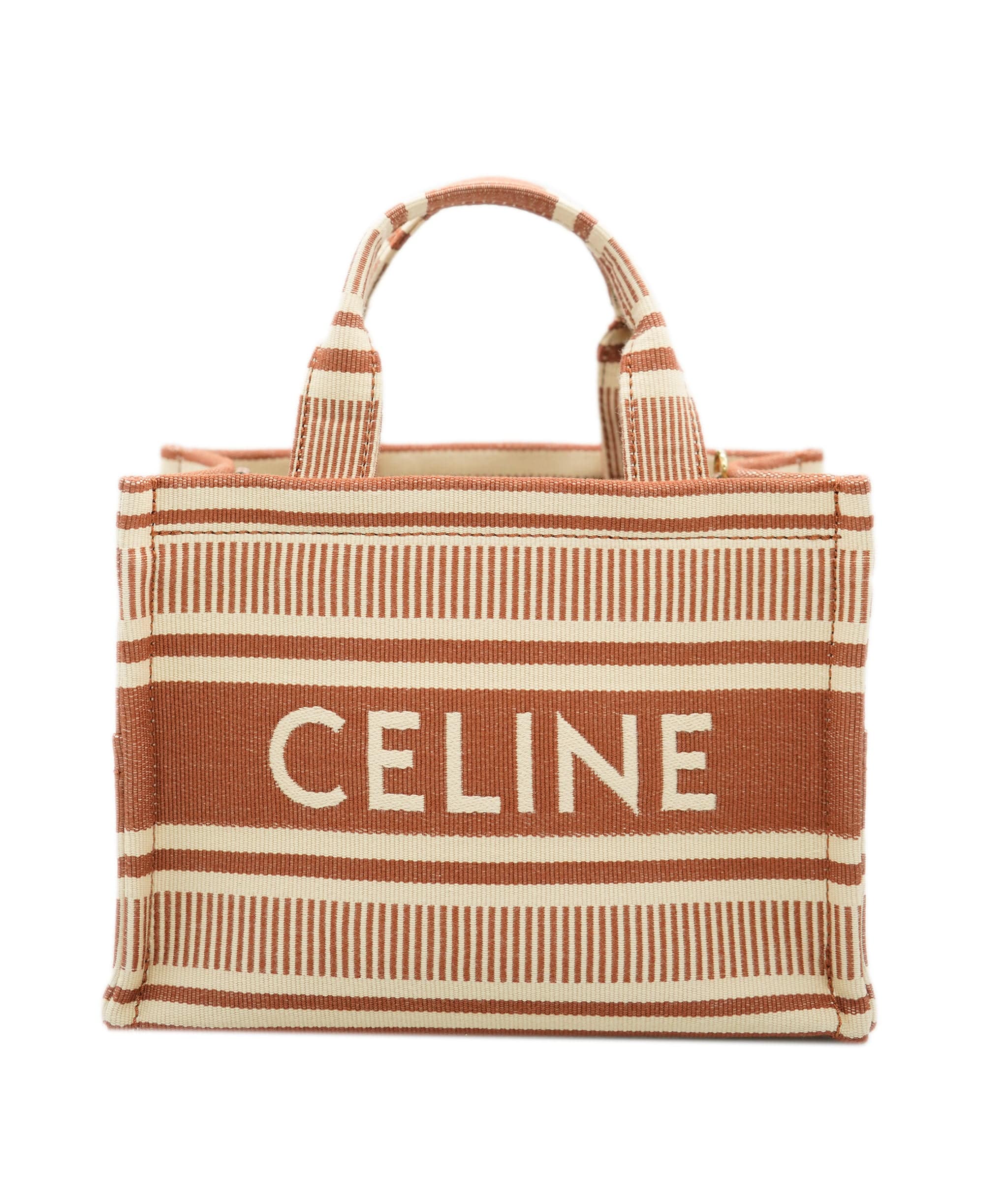 Celine Brand New Celine Terracotta Small Thais Canvas Tote - UKL1458