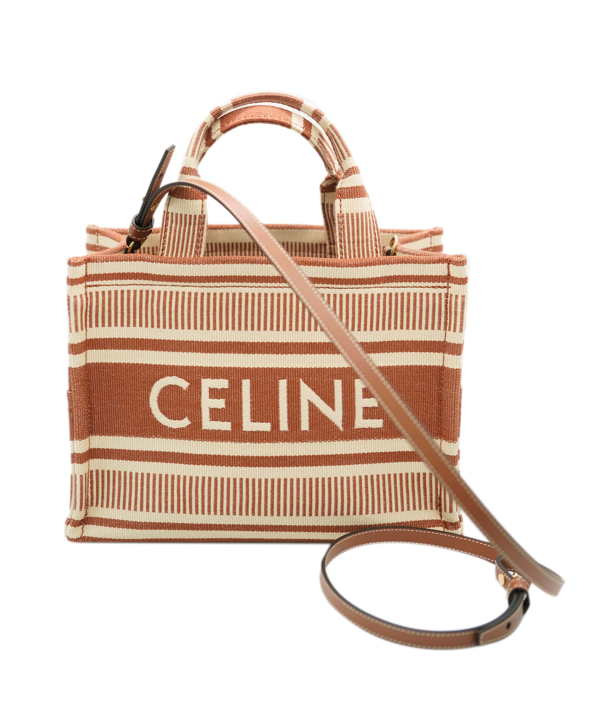 Celine Brand New Celine Terracotta Small Thais Canvas Tote - UKL1458