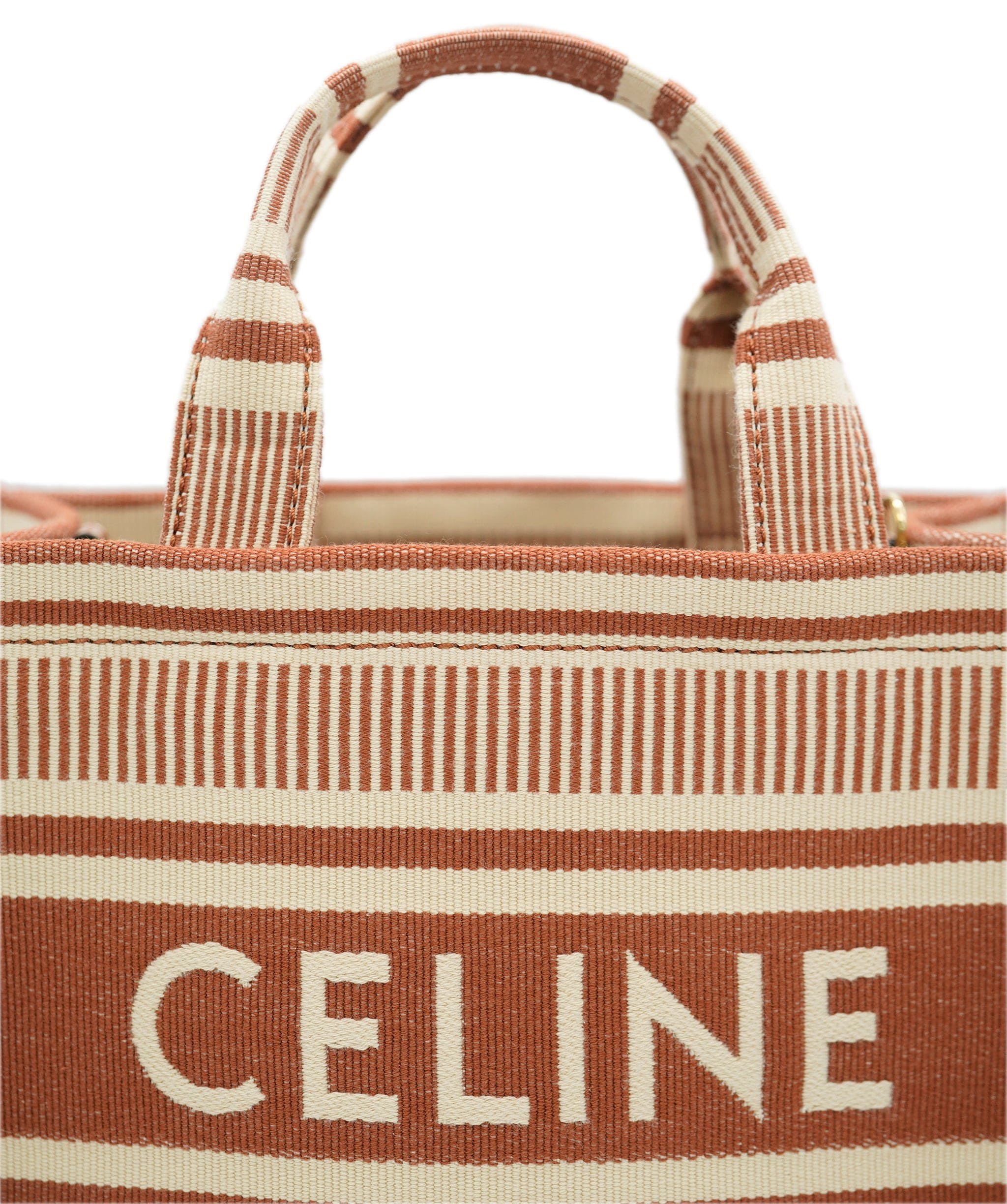 Celine Brand New Celine Terracotta Small Thais Canvas Tote - UKL1458