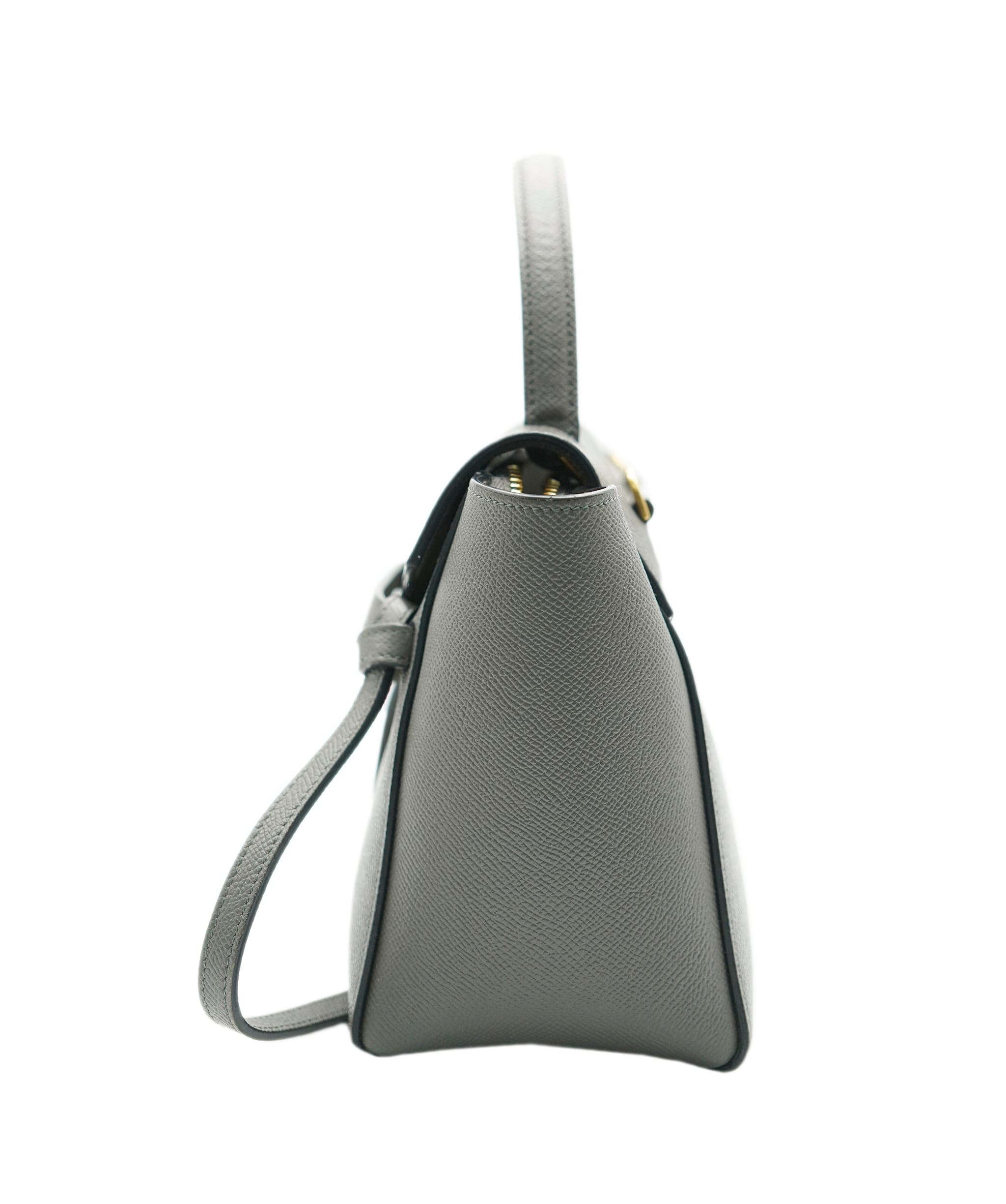 Celine Celine Belt Bag Grey Calfskin Leather Size Nano  AGC1647