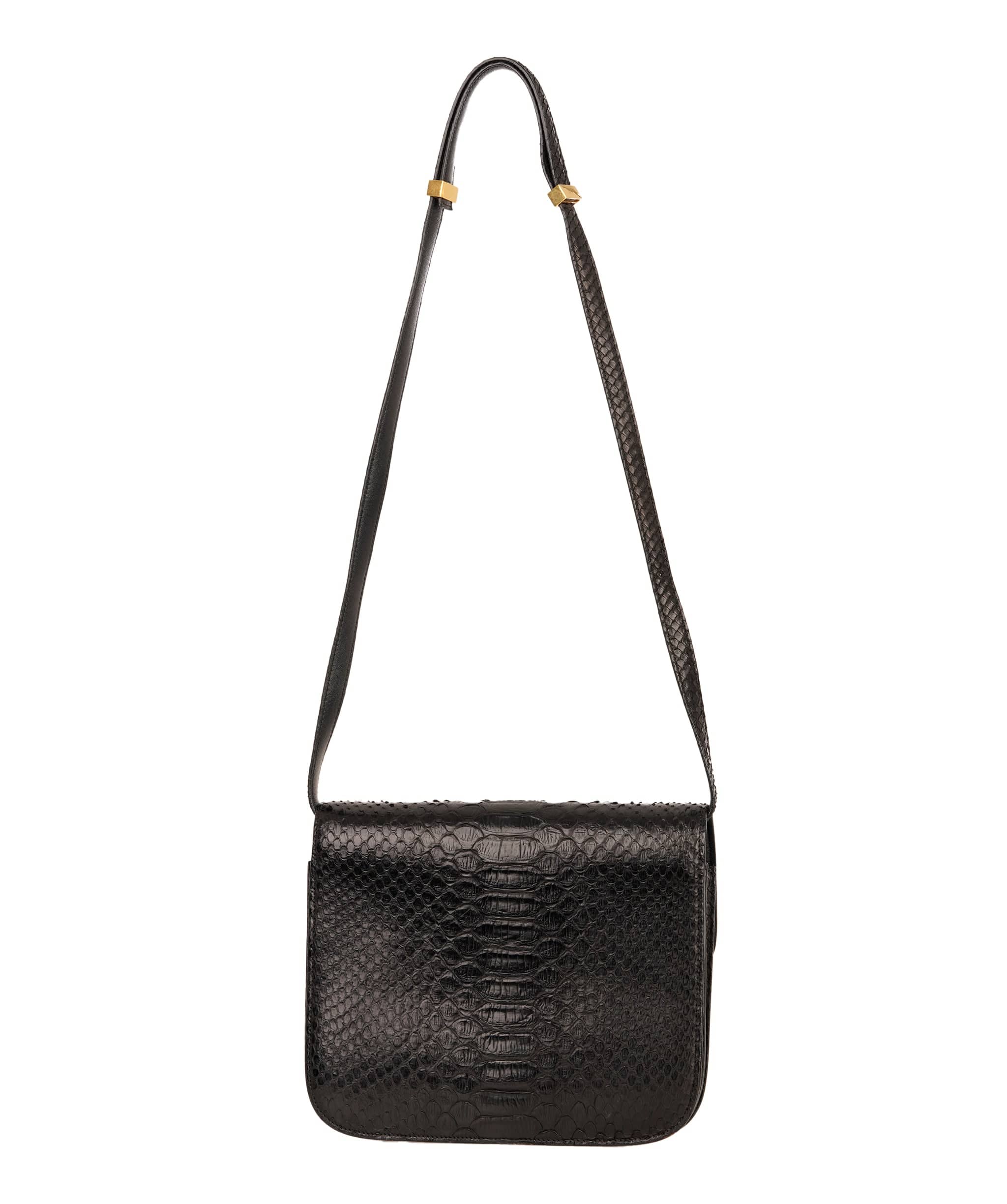 Celine Céline Classic box black python ghw bag - APC0038
