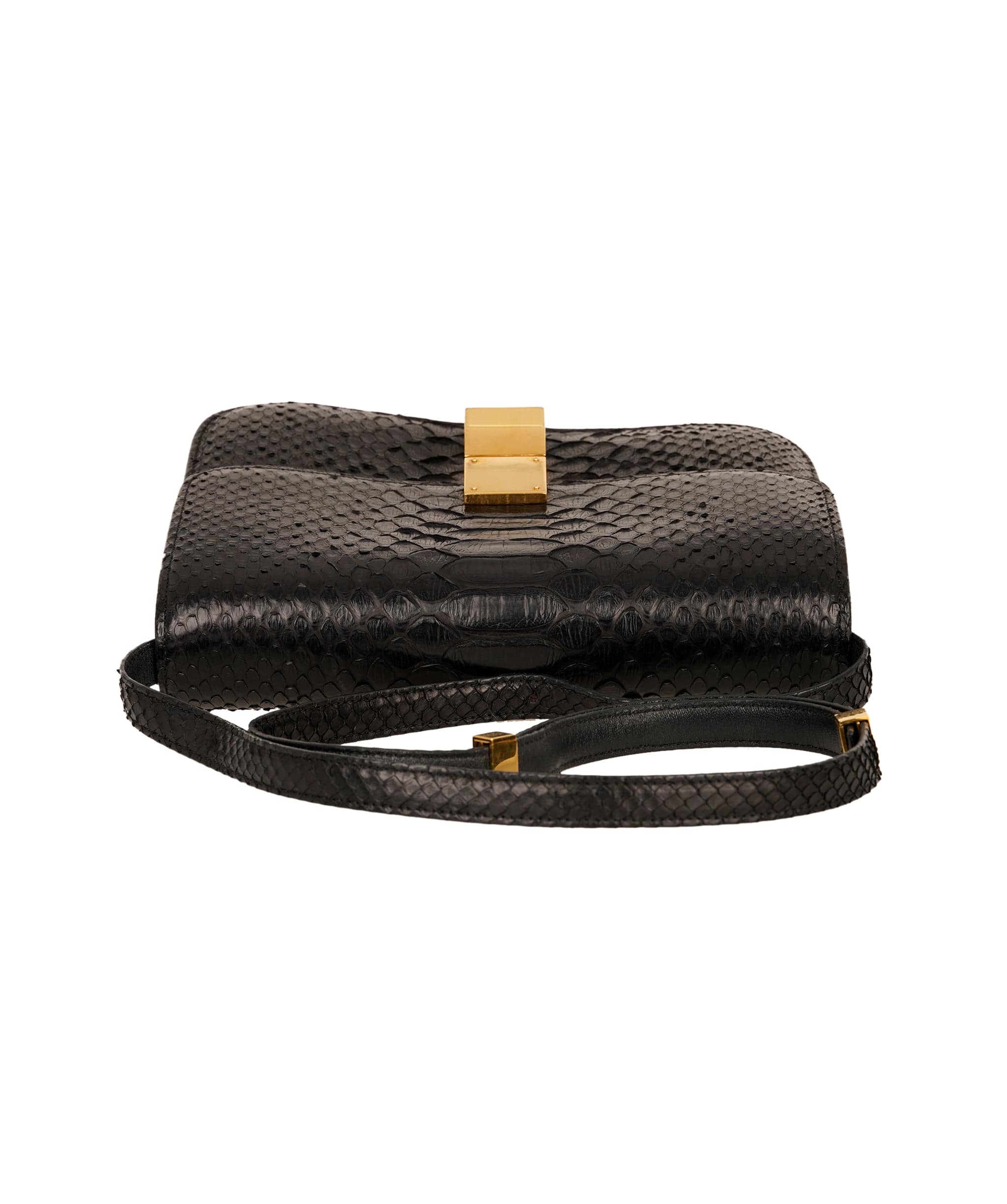 Celine Céline Classic box black python ghw bag - APC0038