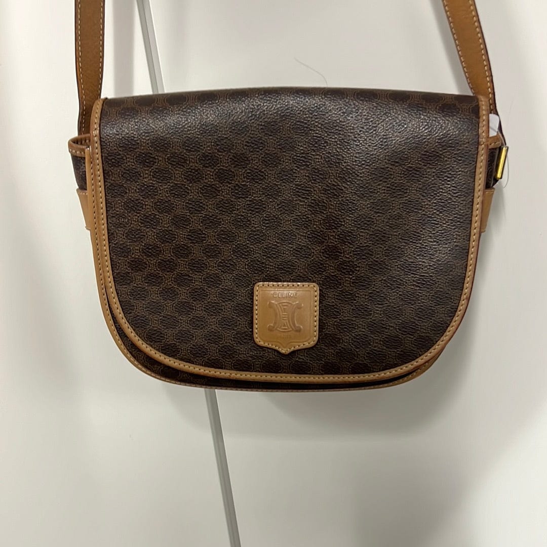 CELINE CELINE Macadam Shoulder Bag M14 PVC/Leather Brown G B040946QM2