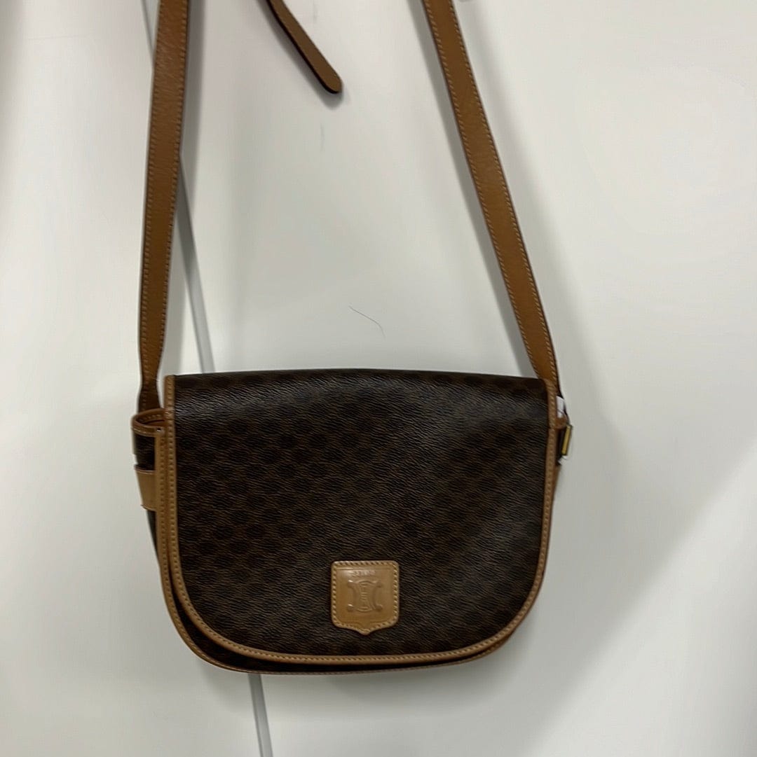 CELINE CELINE Macadam Shoulder Bag M14 PVC/Leather Brown G B040946QM2
