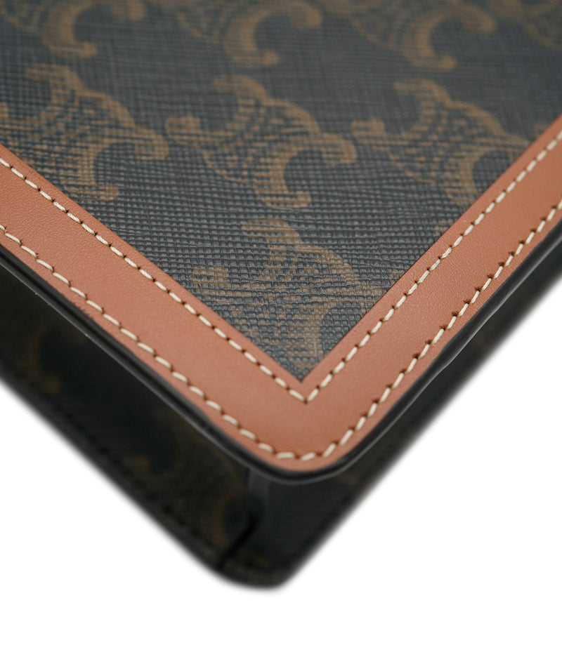 SMALL WALLET TRIOMPHE IN TRIOMPHE CANVAS - TAN