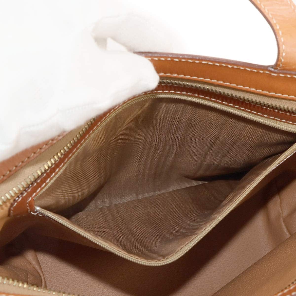 CELINE CELINE Macadam Hand Bag PVC Leather Brown Vintage 90297081