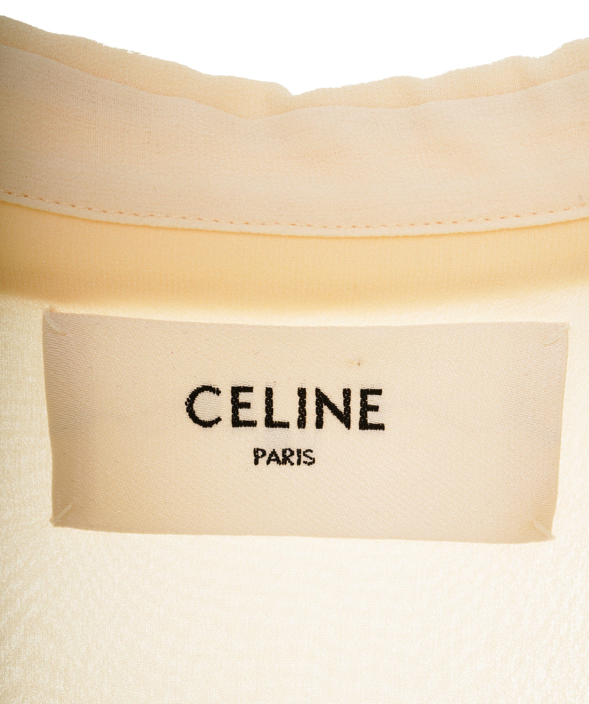 Celine Celine Chiffon Cream Pleated Dress SIZE 36 ALL0470