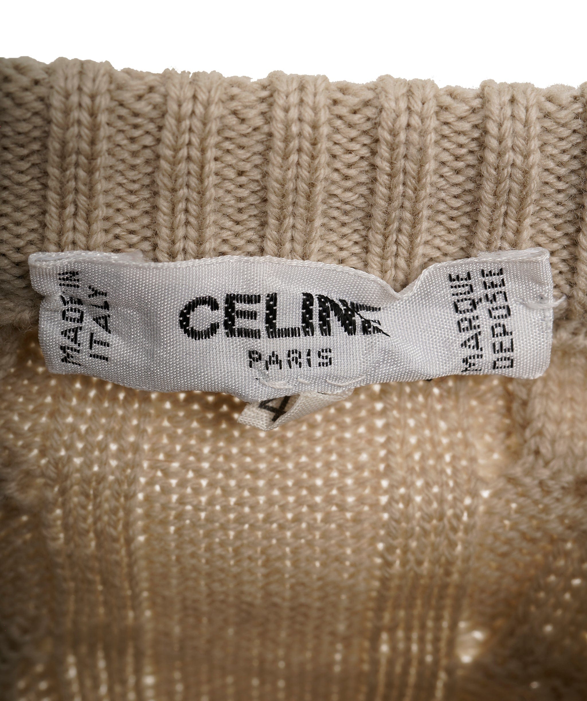 Celine ???Celine Knit Cardigan #42 Beige ASL9819