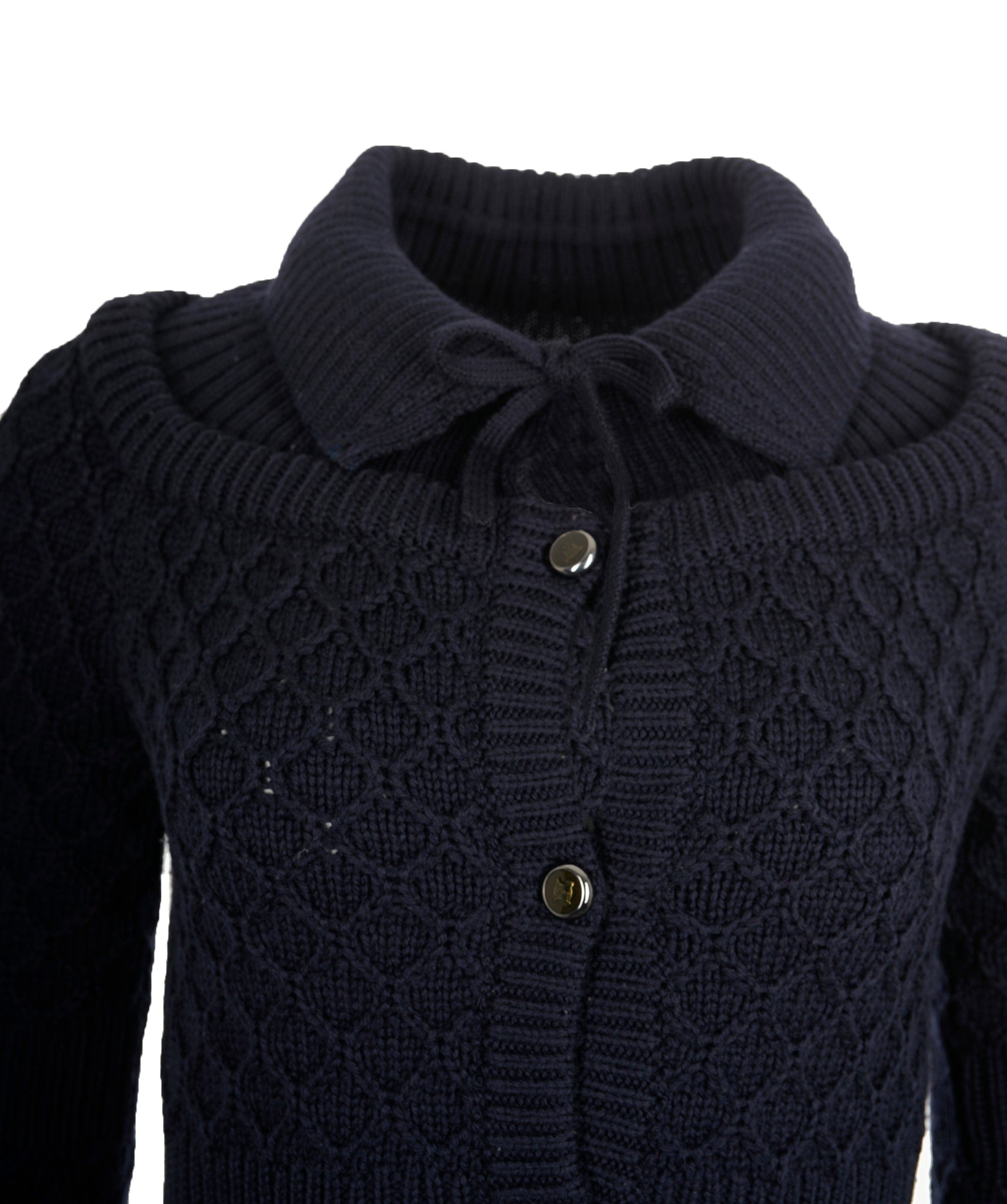 Celine Celine Knit Jacket #M Navy ASL9814