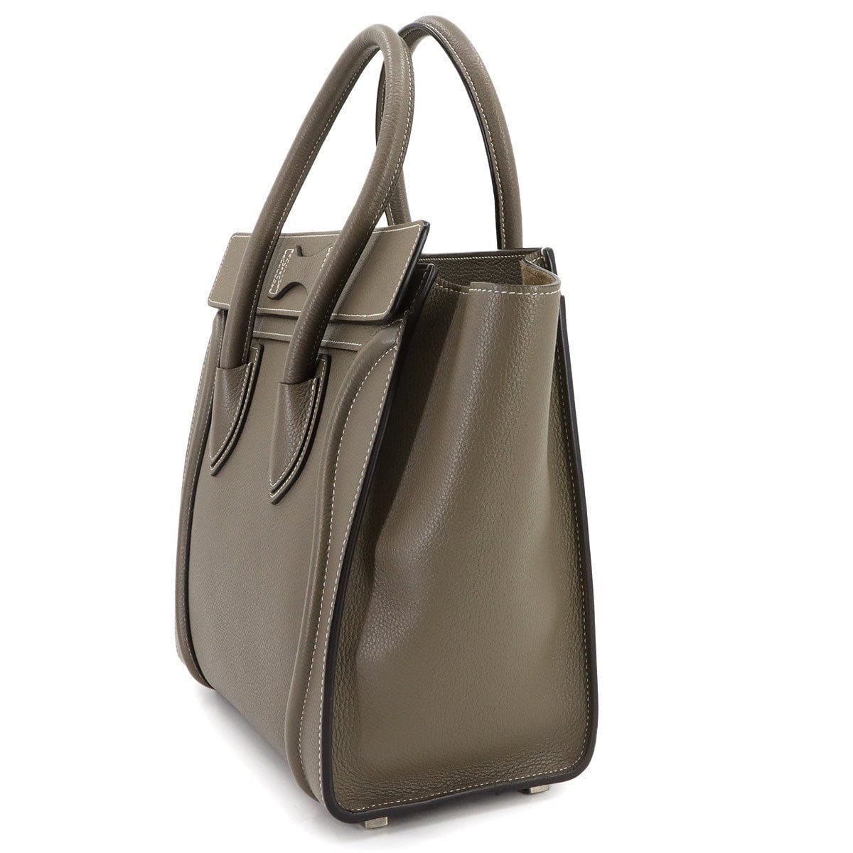 CELINE CELINE Luggage Micro Shopper Hand Bag Leather Souris 167793 Purse 90301570