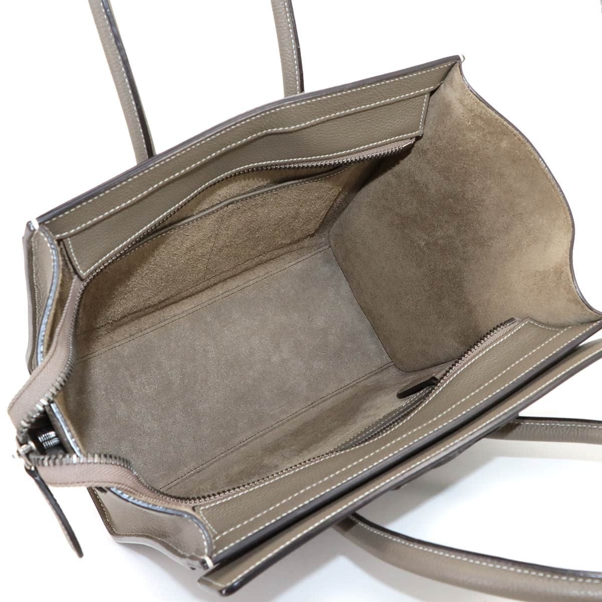 CELINE CELINE Luggage Micro Shopper Hand Bag Leather Souris 167793 Purse 90301570