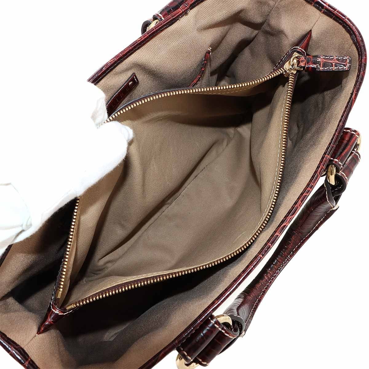 CELINE CELINE Macadam Boogie Hand Bag Canvas Leather Beige Brown Vintage 90292620