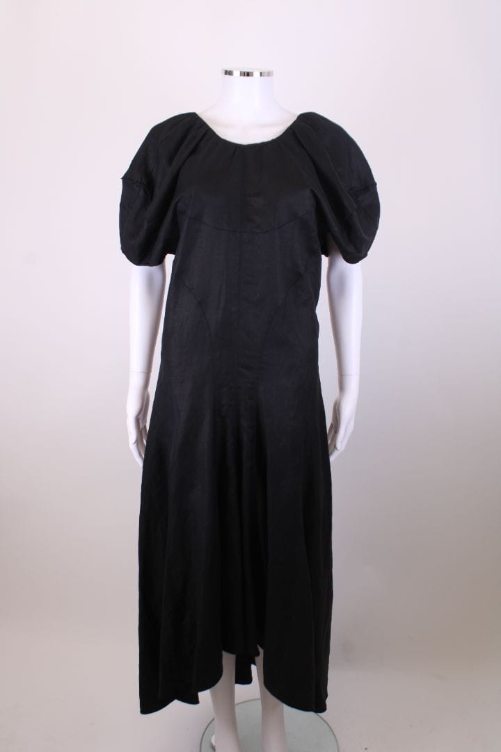 Celine Celine S/S Puff Sleeve Dress Black M