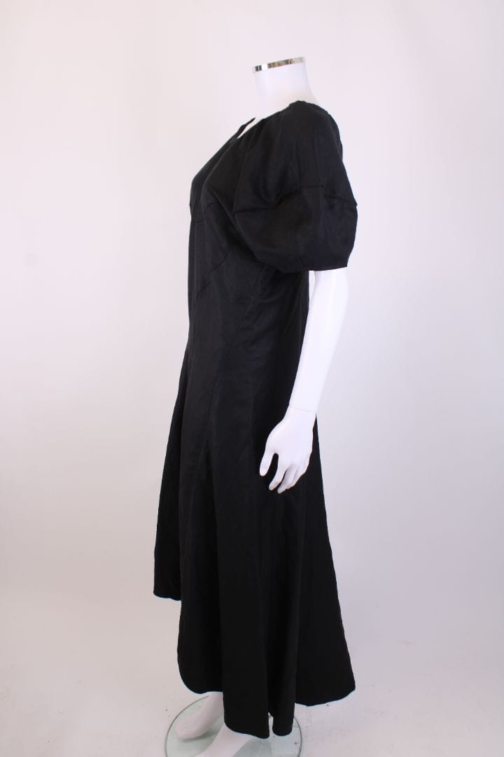 Celine Celine S/S Puff Sleeve Dress Black M