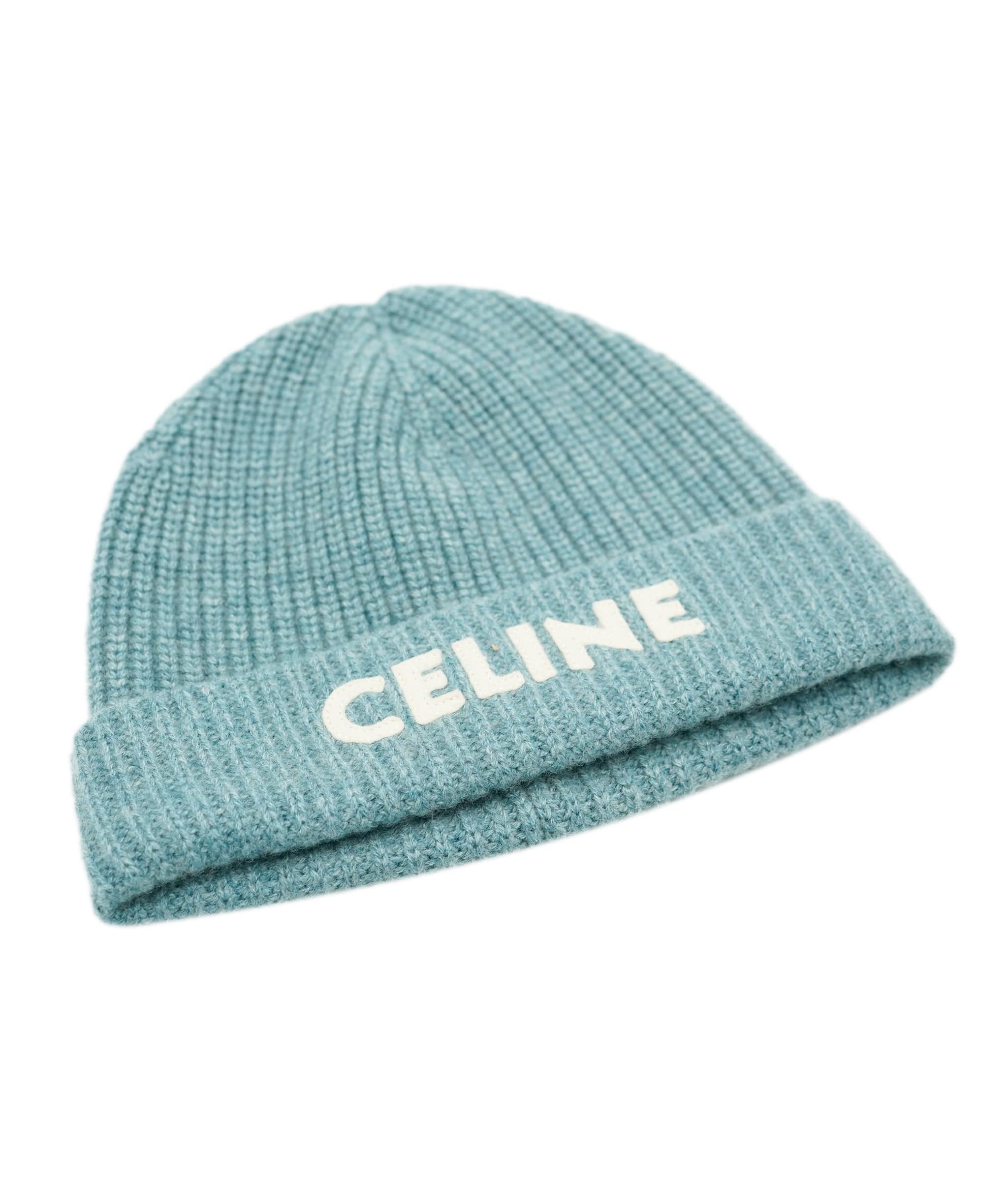 Celine Celine Blue Cashmere Logo Beanie ALC1921