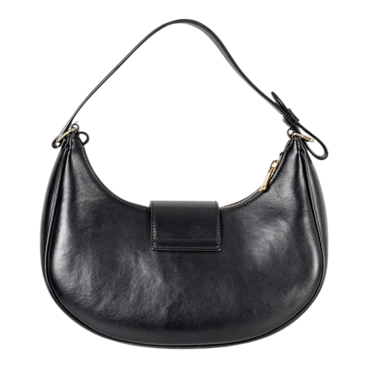 Celine Celine Black Ava Triomphe Hobo Bag in Calfskin