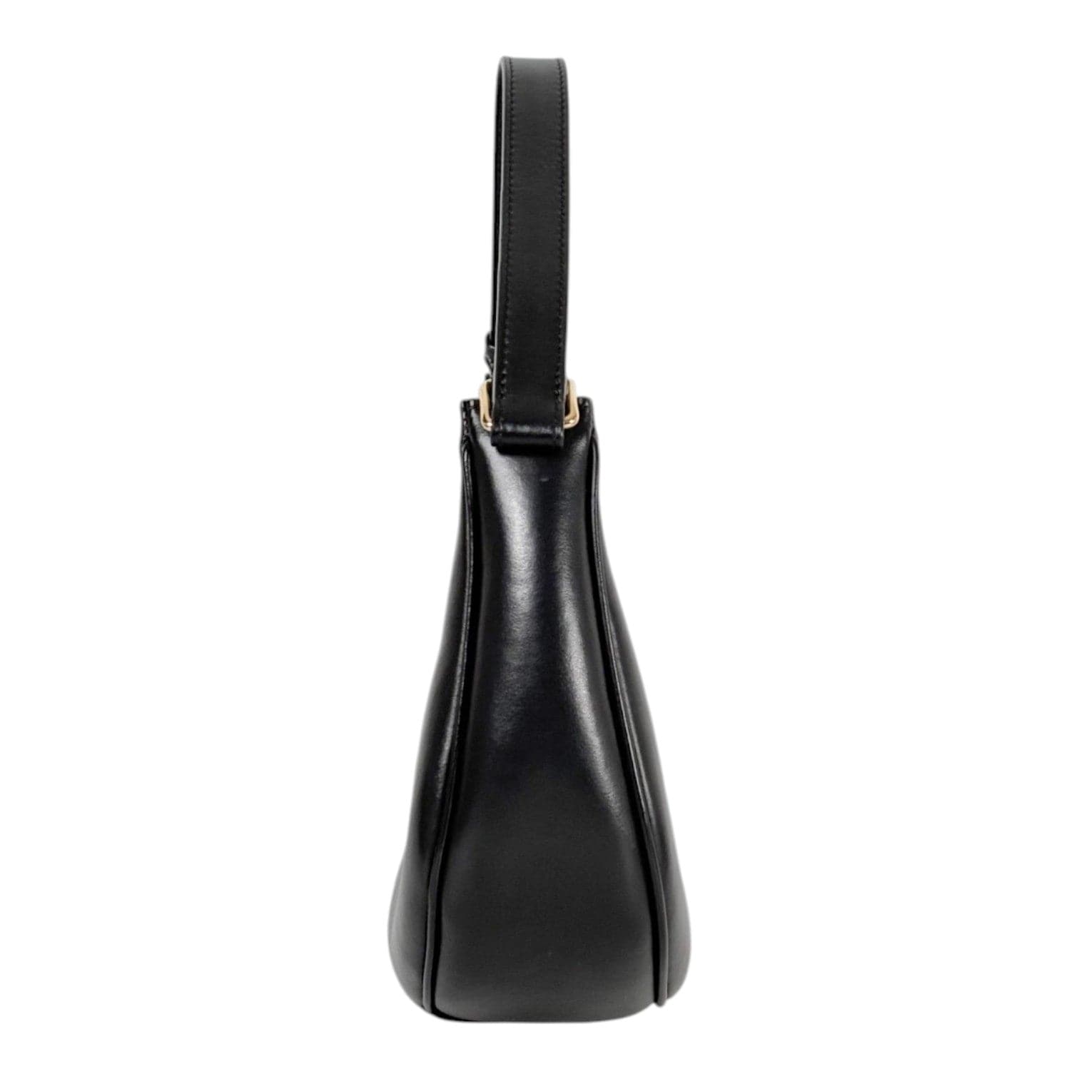 Celine Celine Black Ava Triomphe Hobo Bag in Calfskin