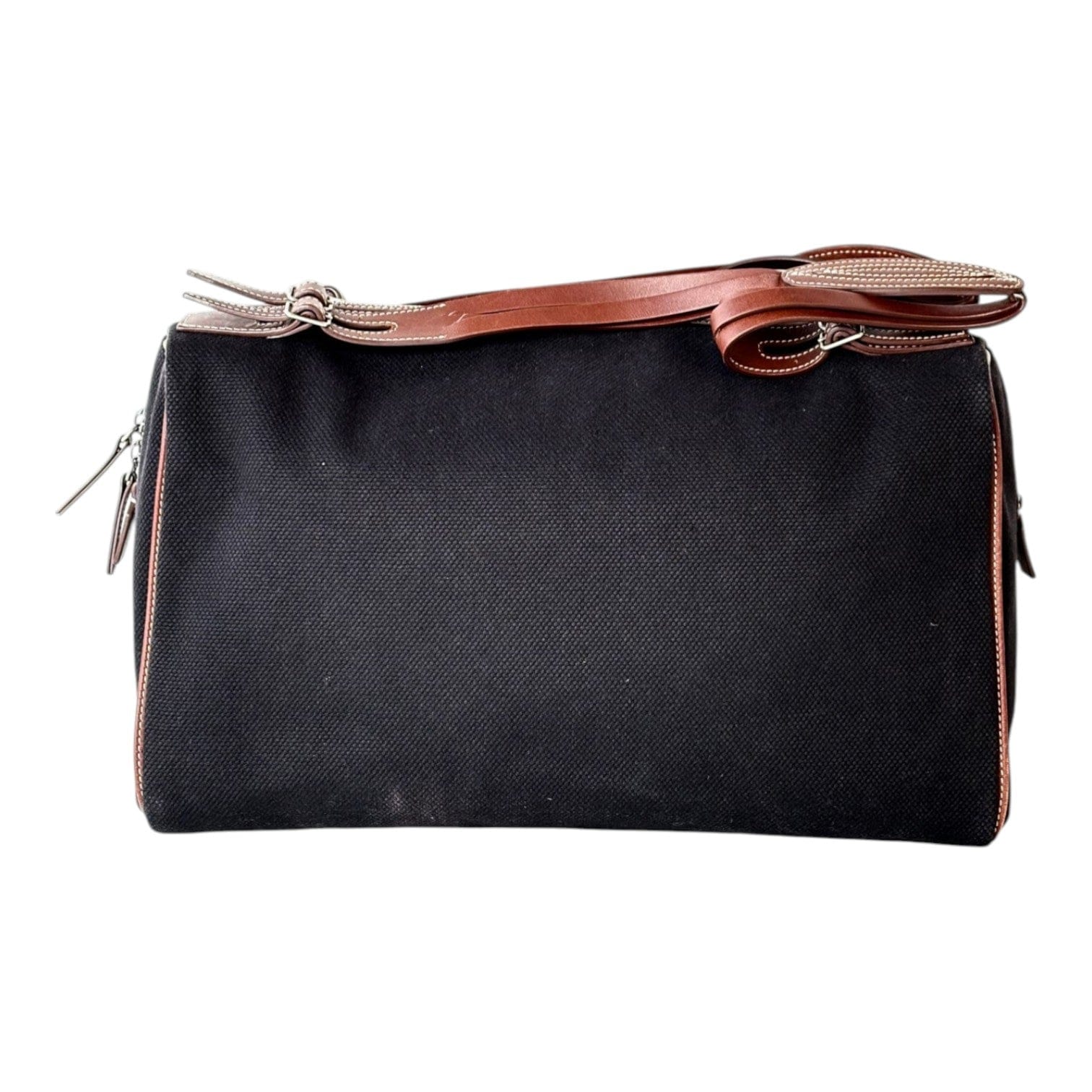 Celine Celine Black Canvas Boston Bag