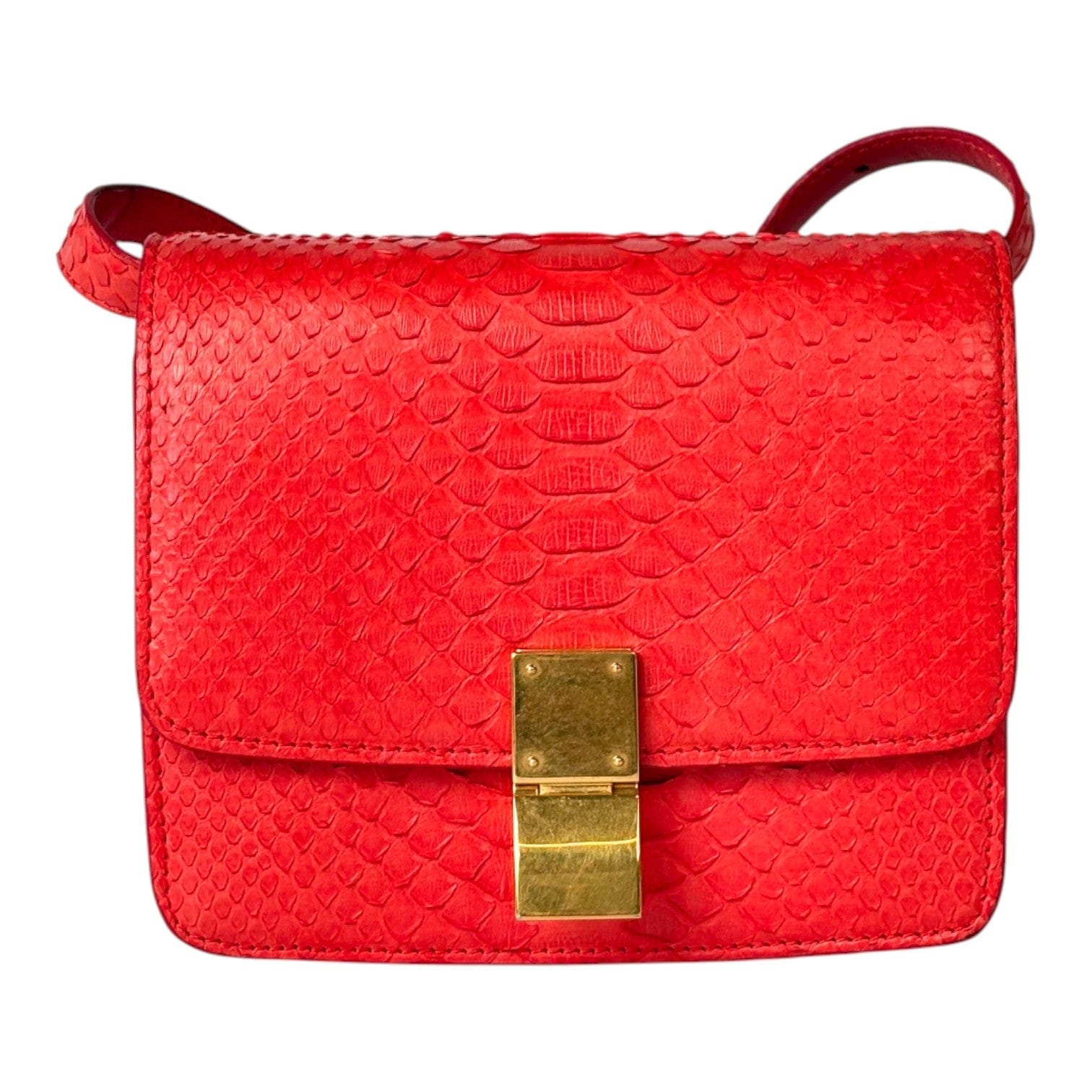Celine Celine Classic Mini Red Python Bag