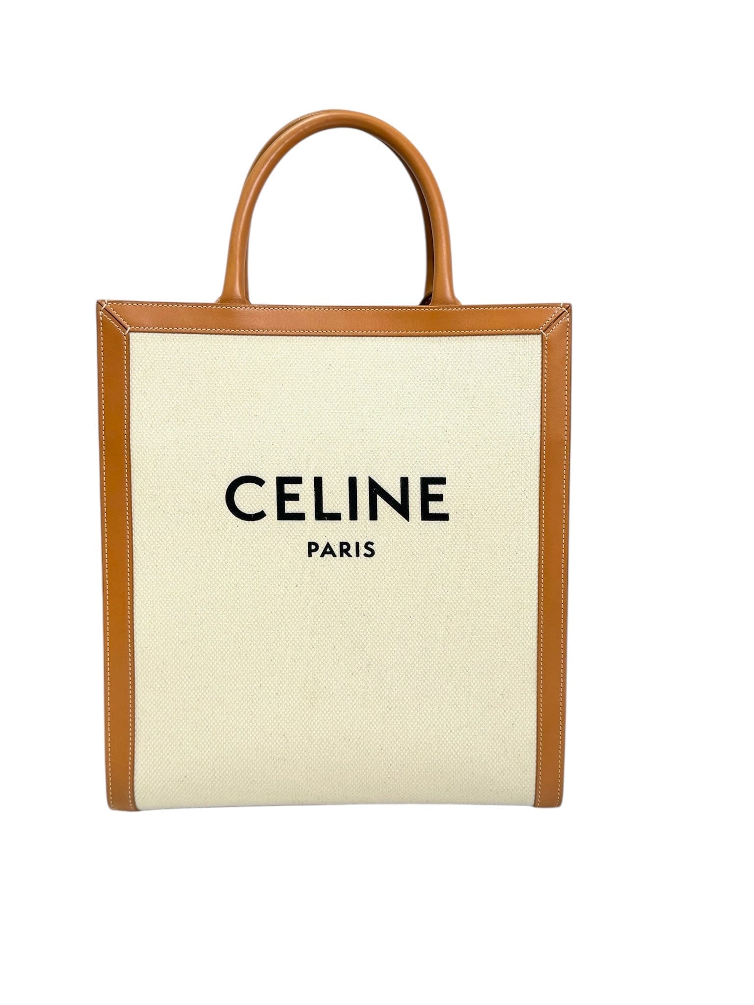 Celine Celine Leather and Canvas Tote