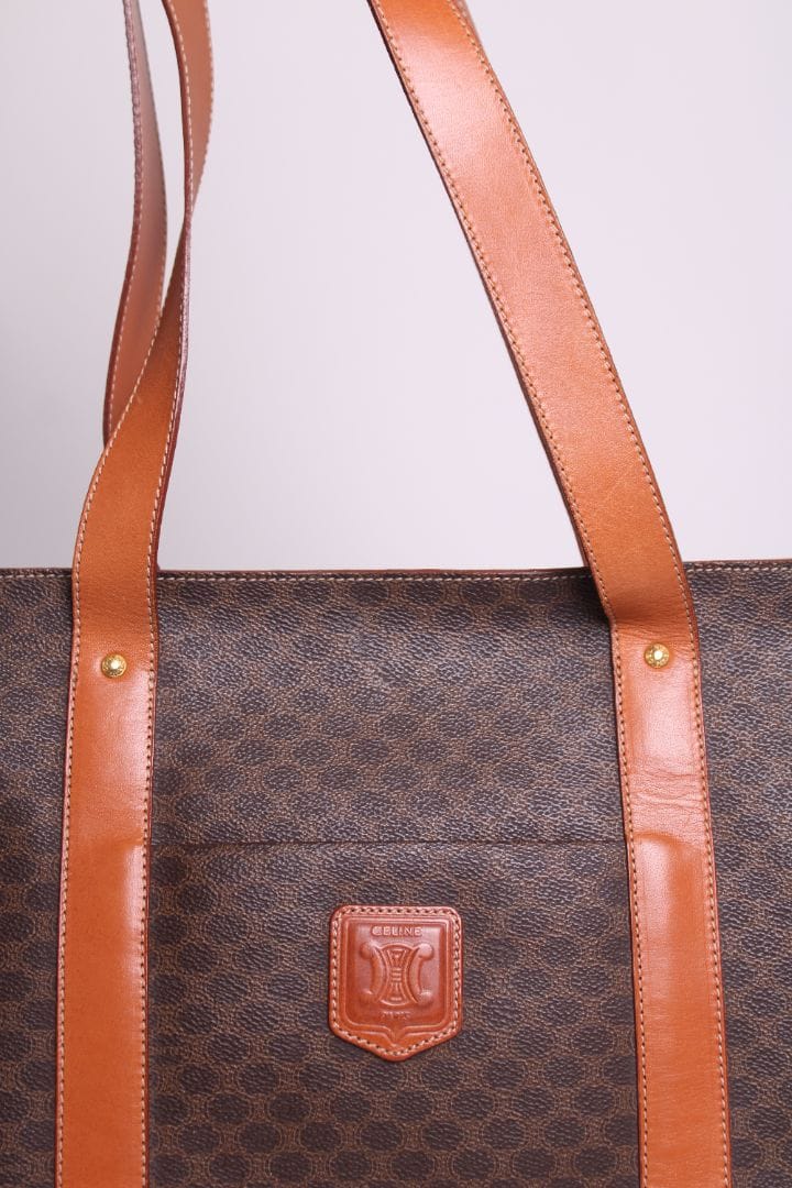 Celine Celine Macadam Shopper Tote Brown