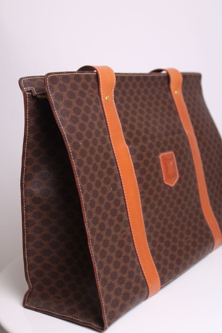 Celine Celine Macadam Shopper Tote Brown