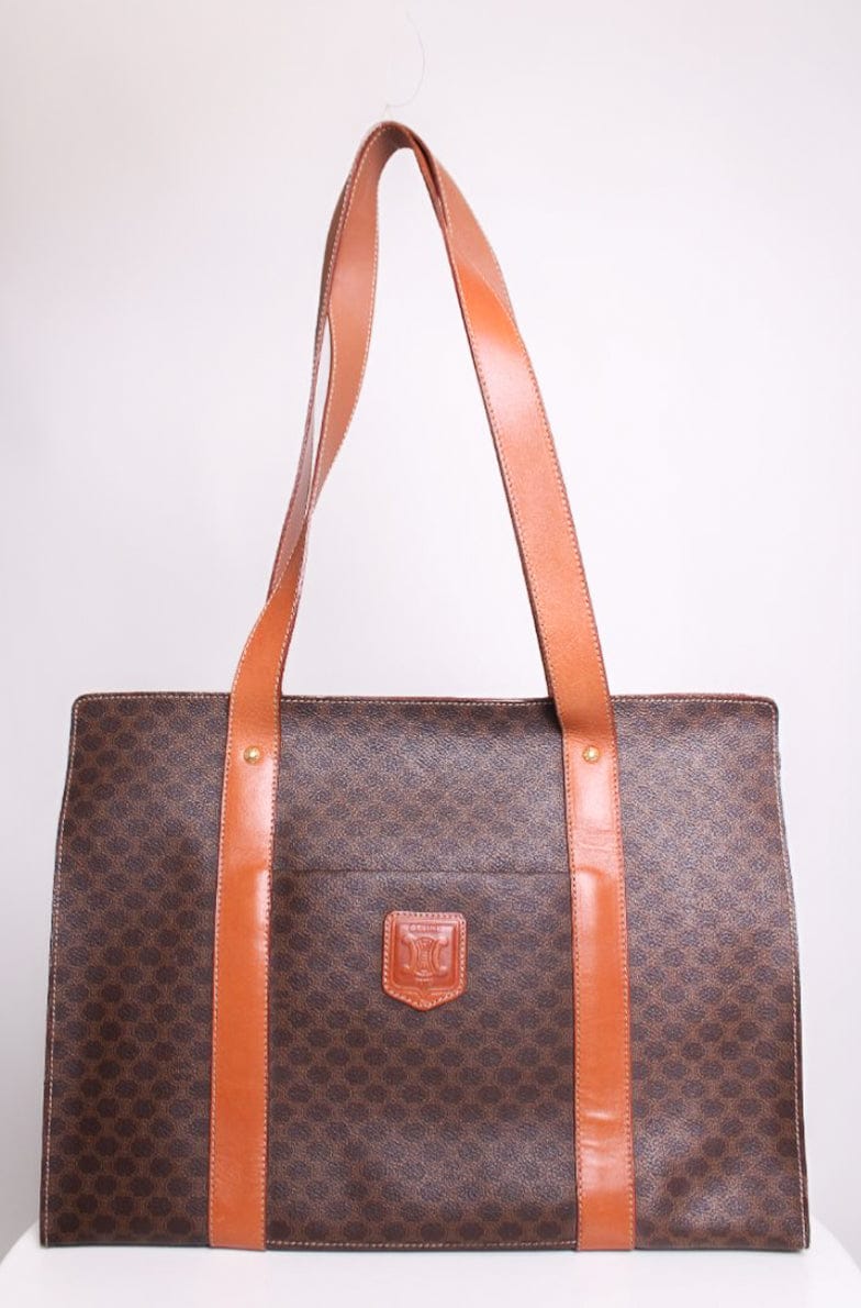 Celine Celine Macadam Shopper Tote Brown