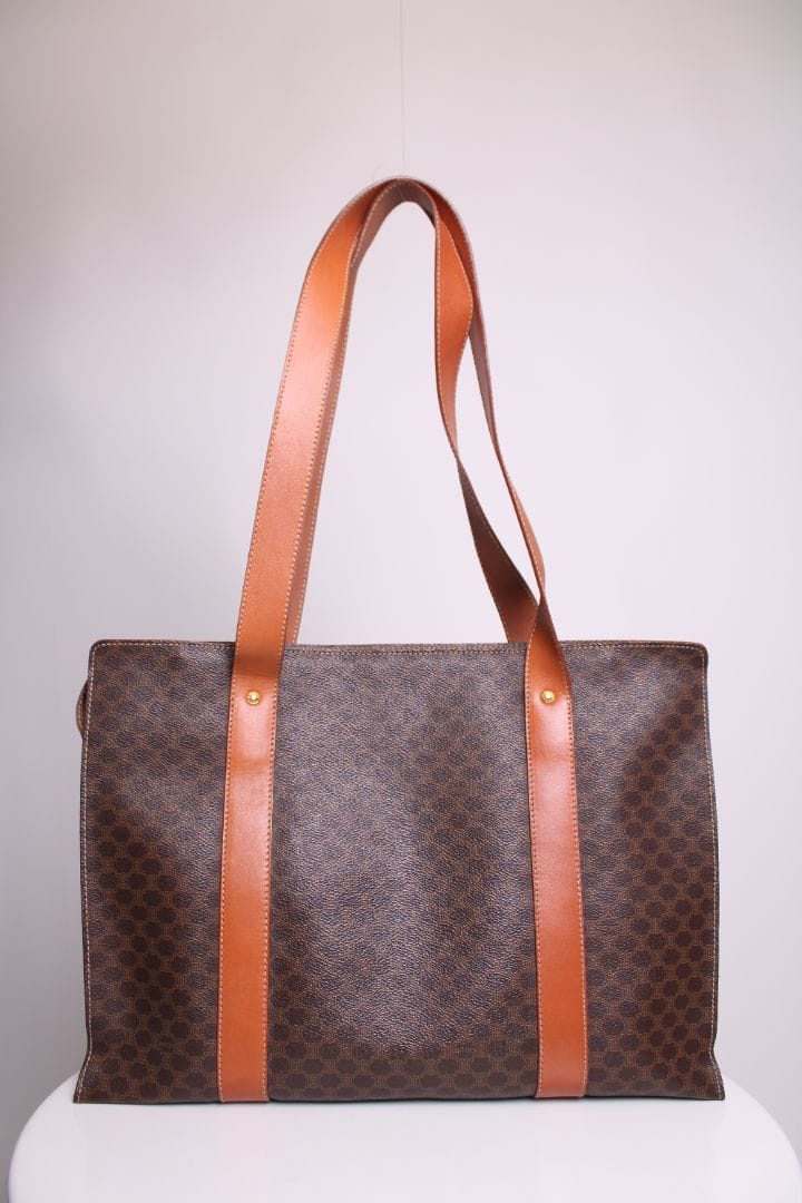 Celine Celine Macadam Shopper Tote Brown