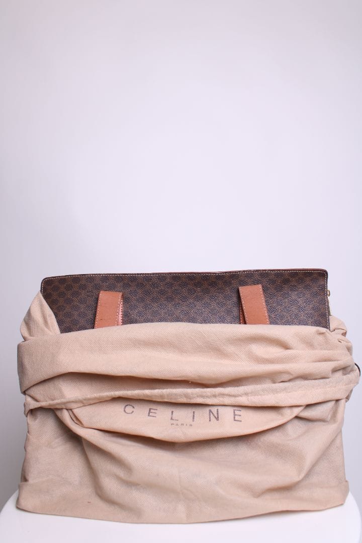 Celine Celine Macadam Shopper Tote Brown