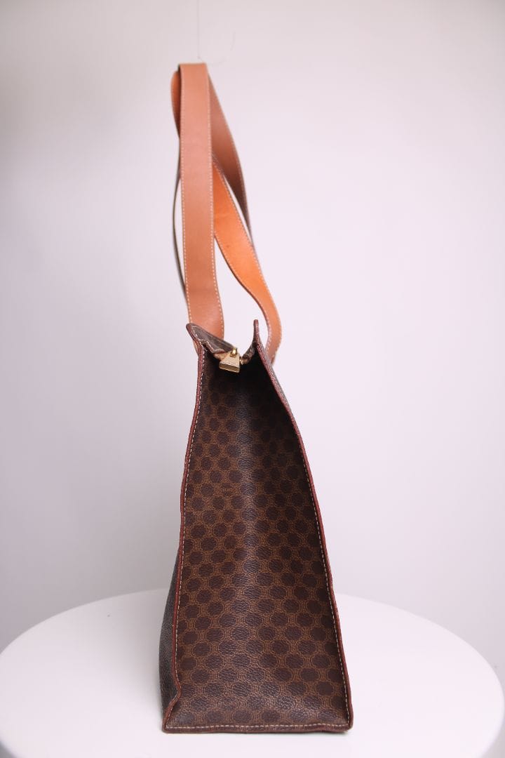 Celine Celine Macadam Shopper Tote Brown