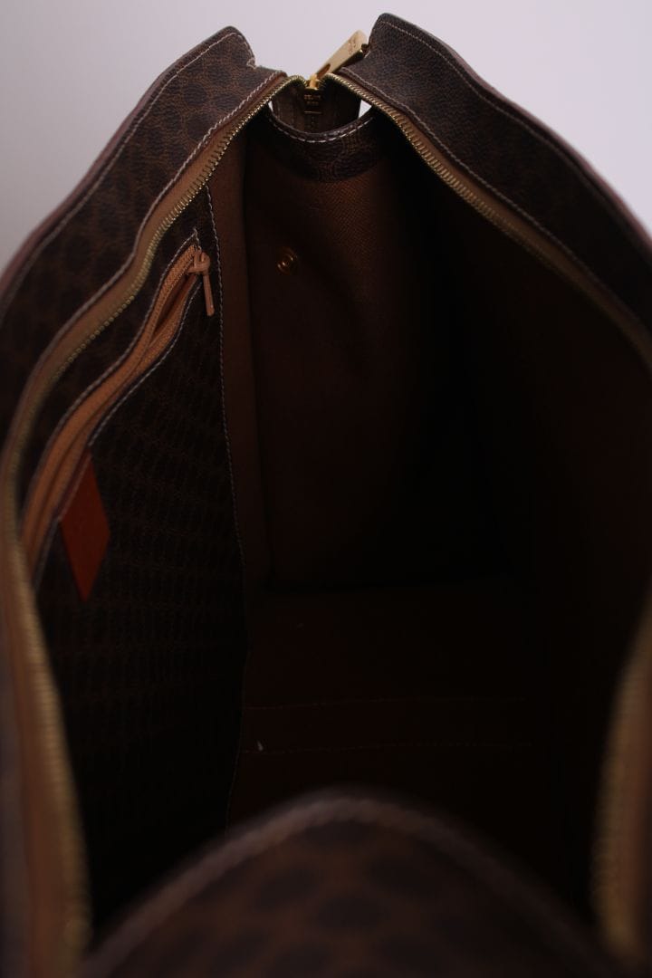 Celine Celine Macadam Shopper Tote Brown