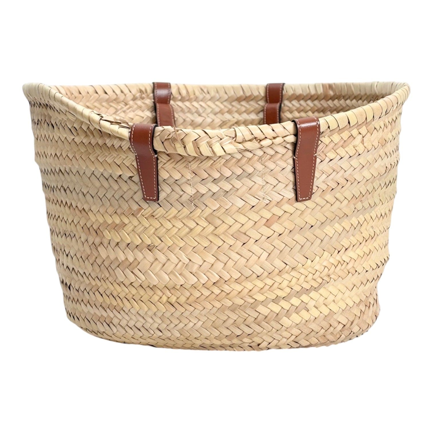Celine Celine Palm Leaf Calfskin Triomphe Teen Panier Tan Bag