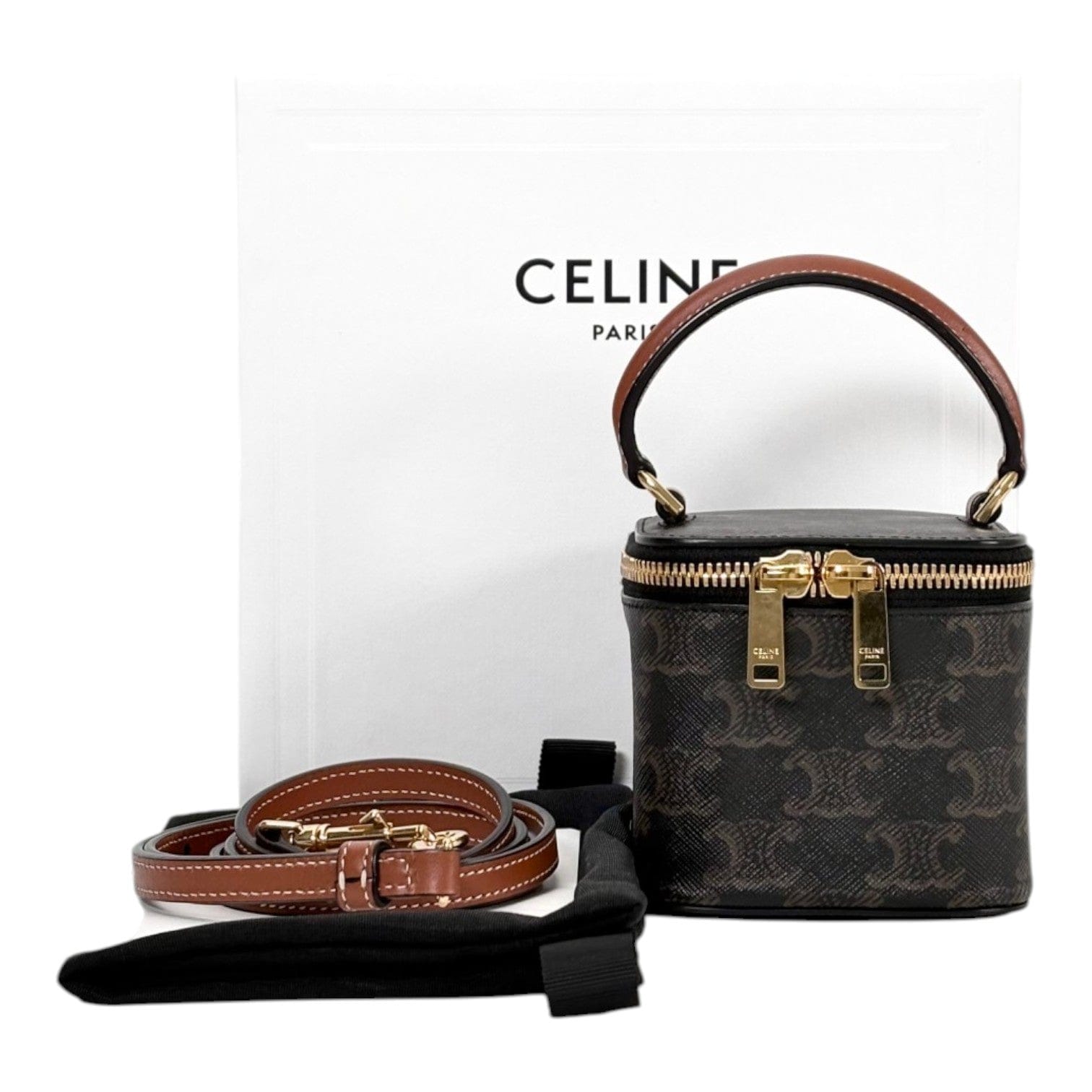 Celine Celine Triomphe Canvas Vanity Bag