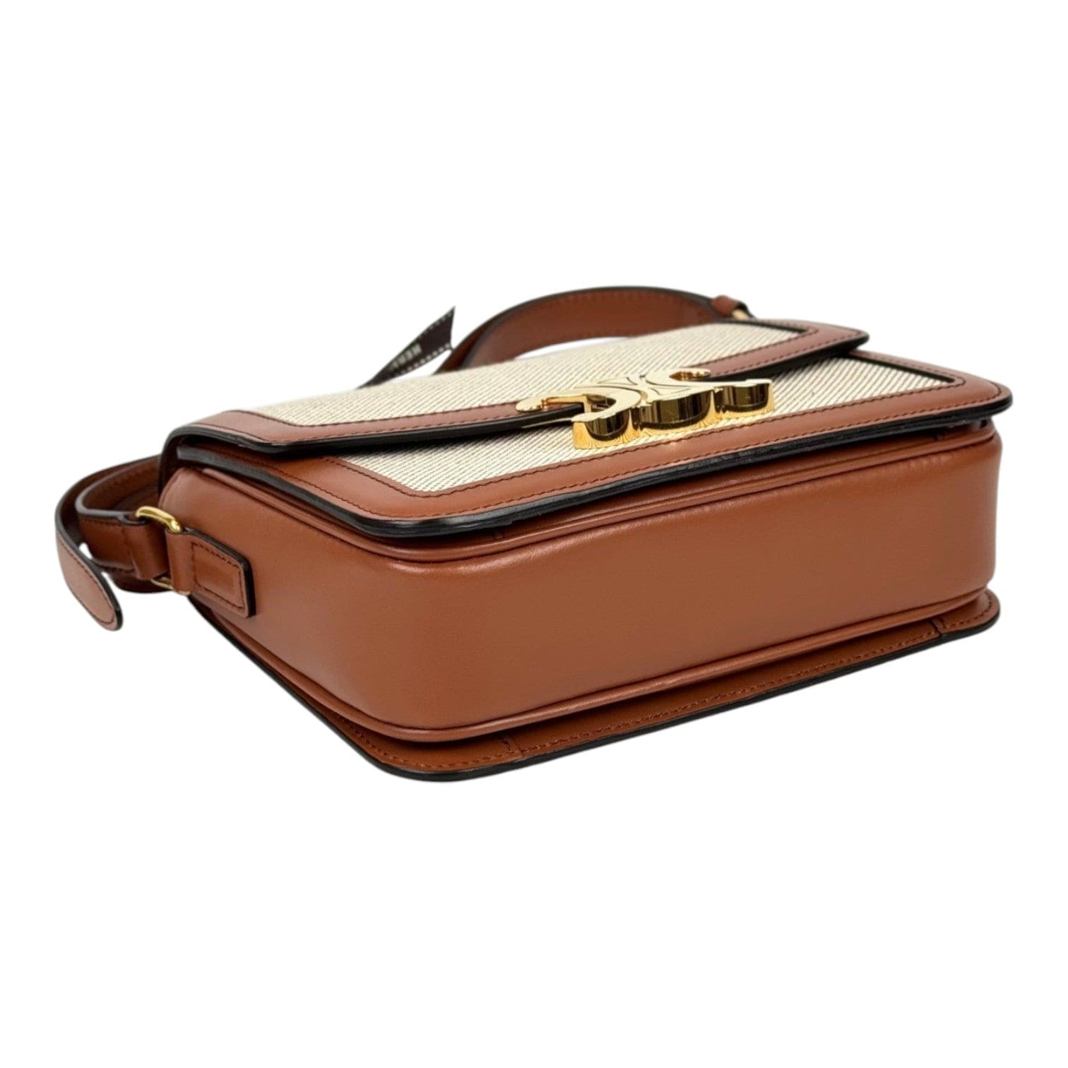 Celine Celine Triomphe Teen 18.5cm in Brown Toile & Leather