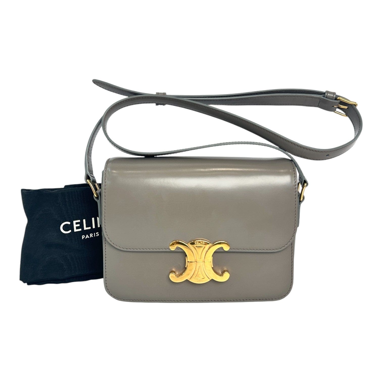 Celine Celine Triomphe Teen Grey Bag