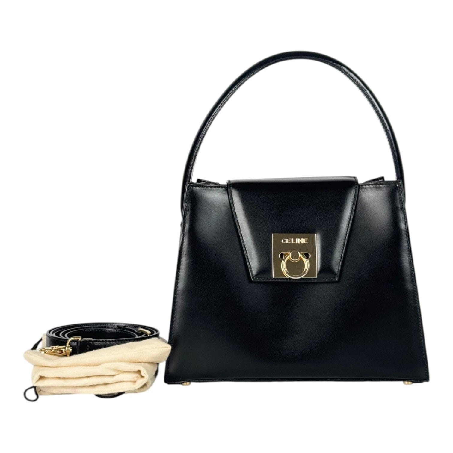 Celine Celine Vintage Black Leather Bag
