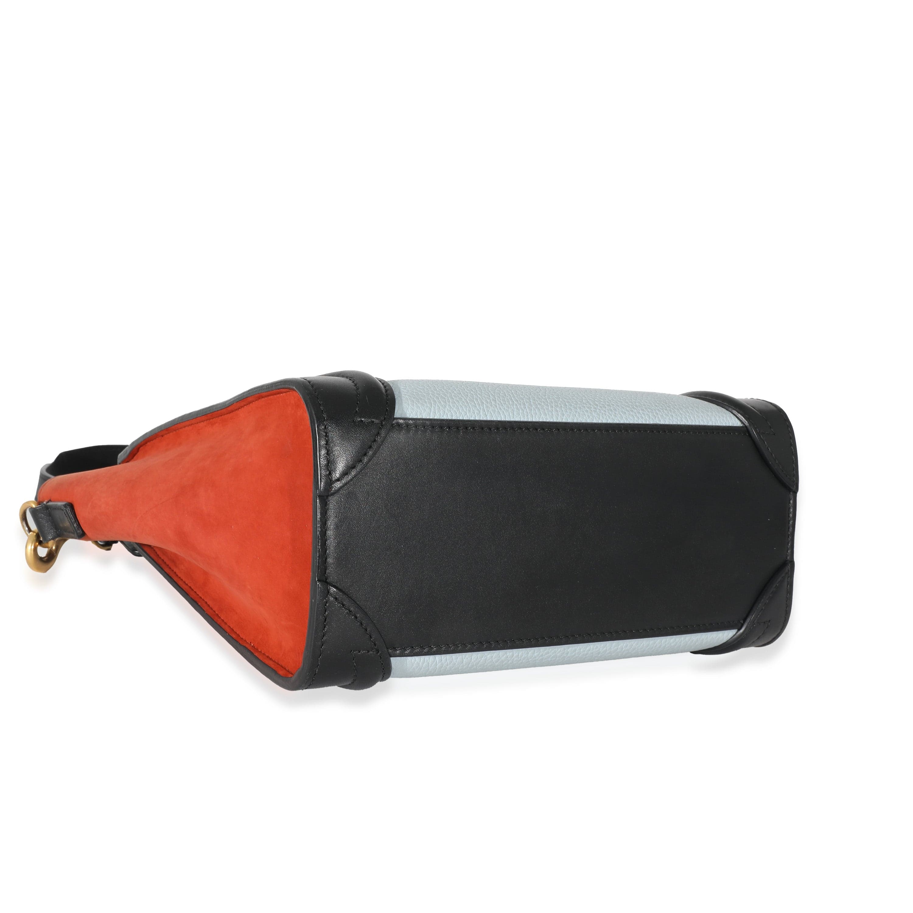 Celine Celine Blue Orange Black Tri-Color Leather Nano Luggage
