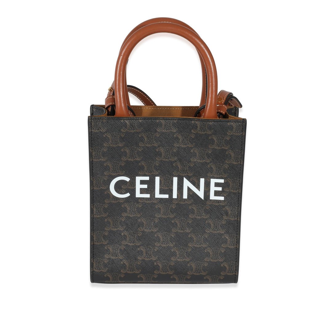 Celine Mini Cabas Vertical in Metallic