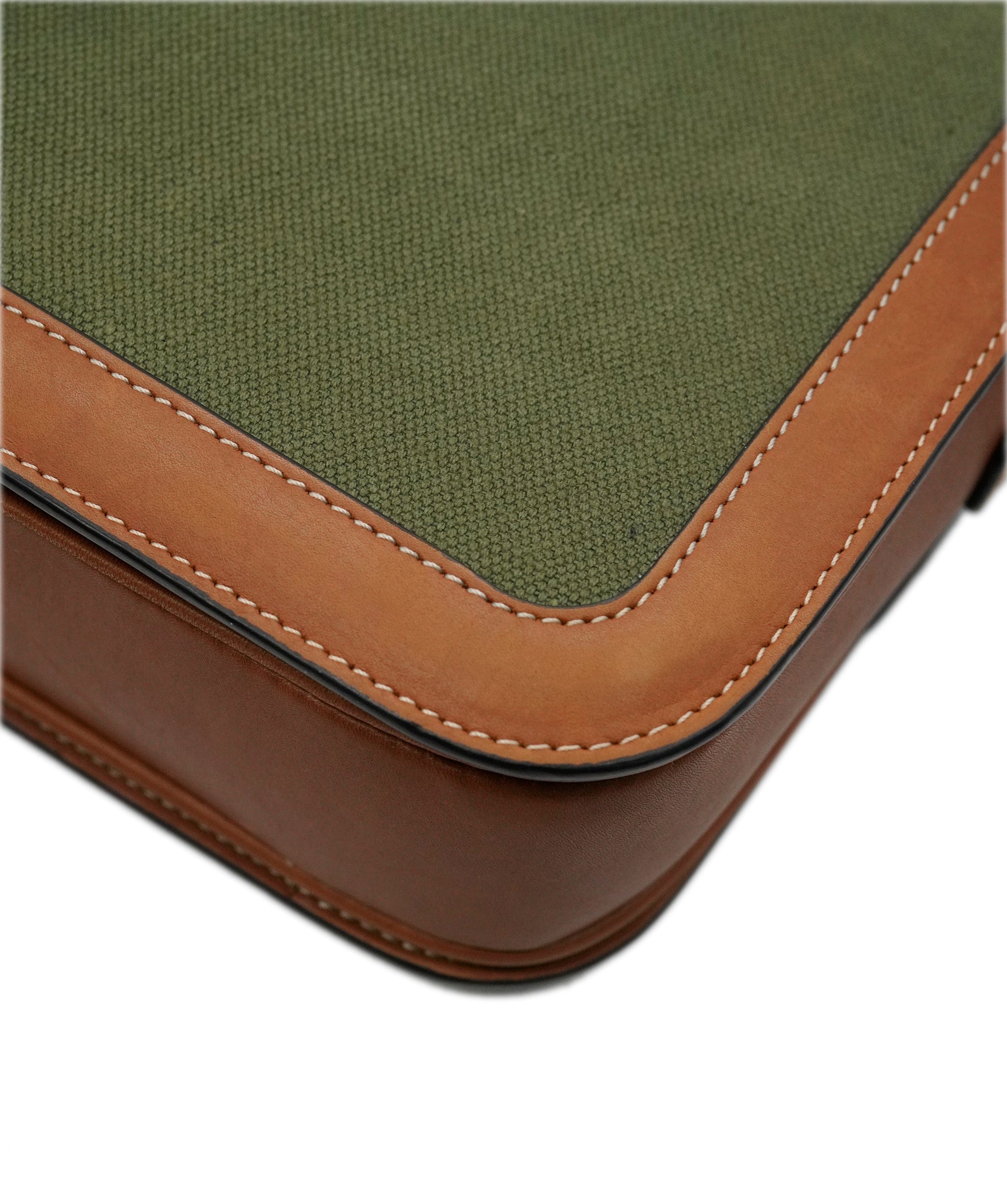 Celine Celine Triomphe Khaki and Tan Crossbody Bag - Current Season - ALL0772