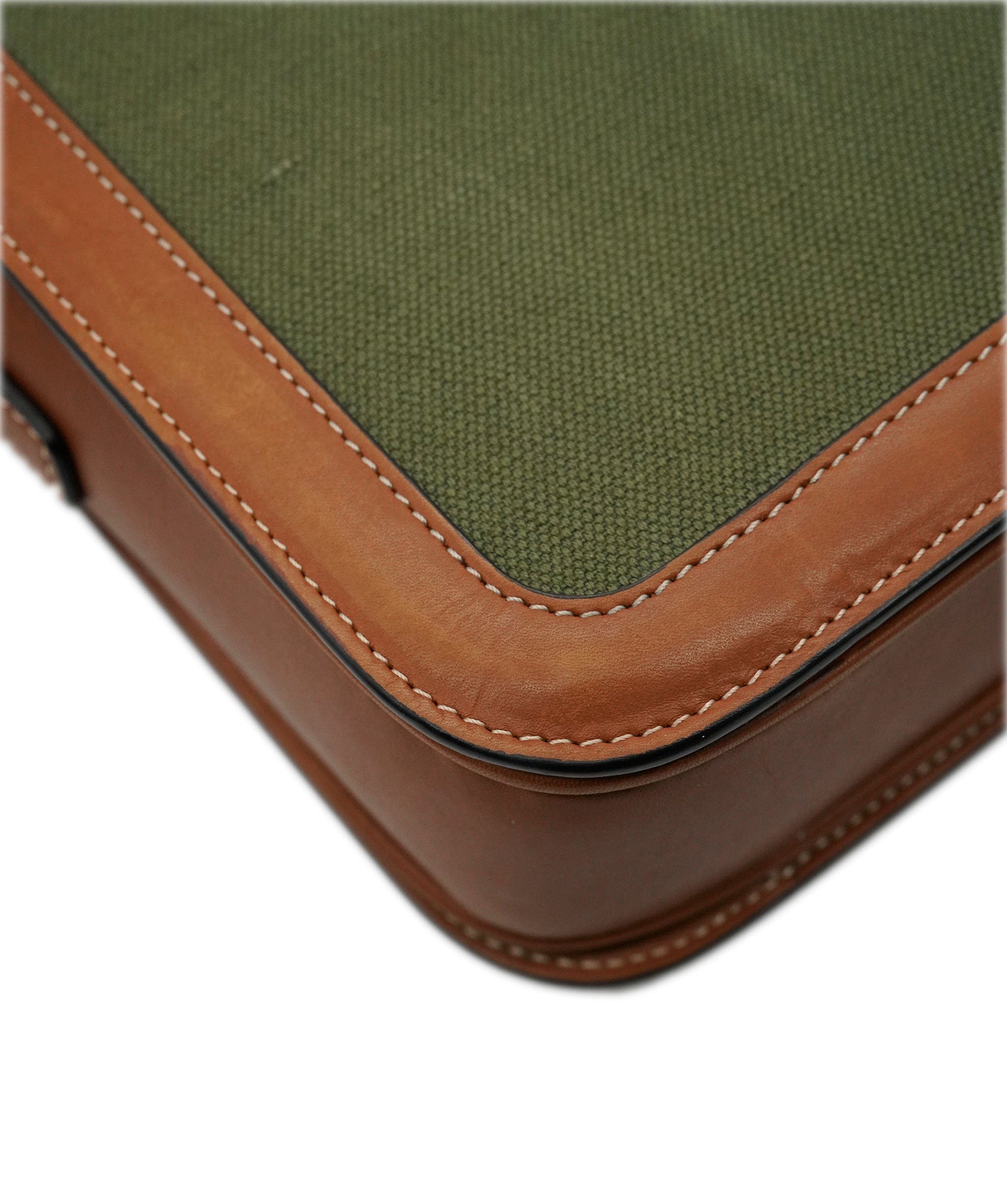 Celine Celine Triomphe Khaki and Tan Crossbody Bag - Current Season - ALL0772