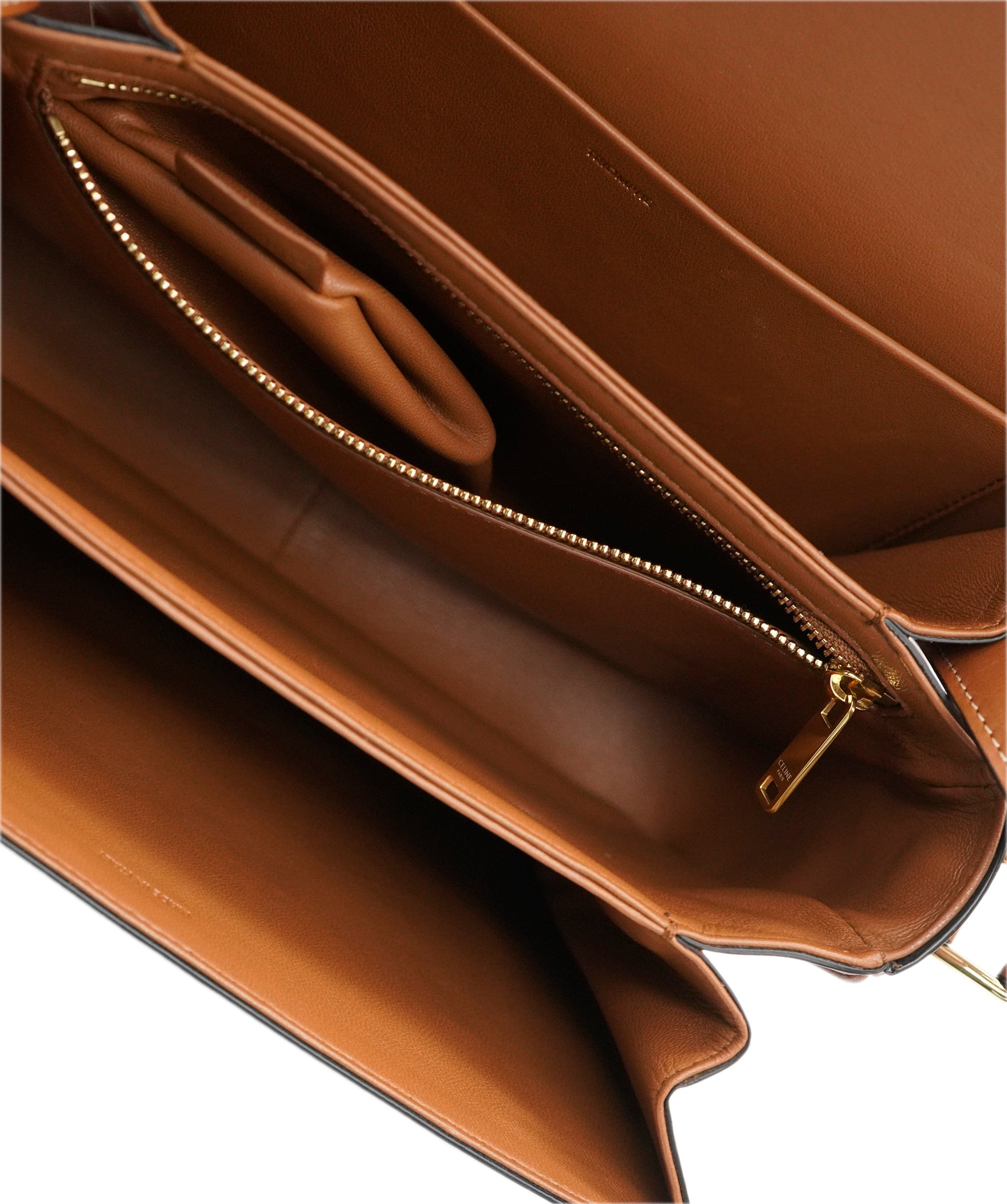 Celine Celine Triomphe Khaki and Tan Crossbody Bag - Current Season - ALL0772