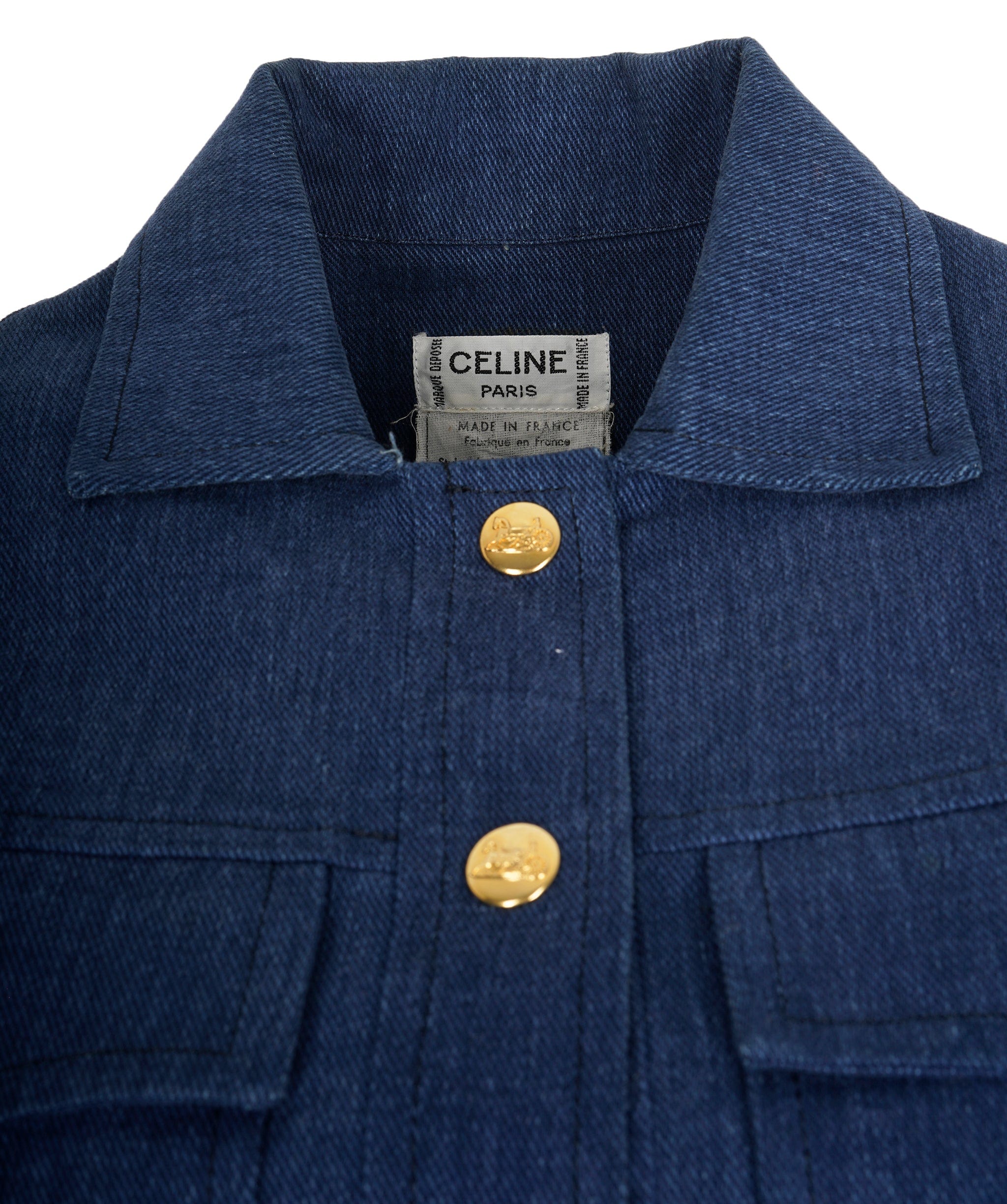 Celine Celine Gold Buttons Denim Vest ASL10247