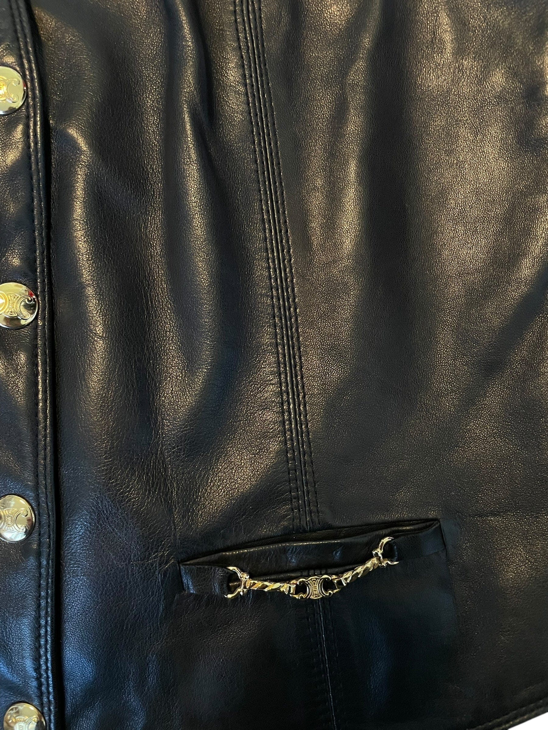 Celine Celine Leather Vest Black DXBK0499