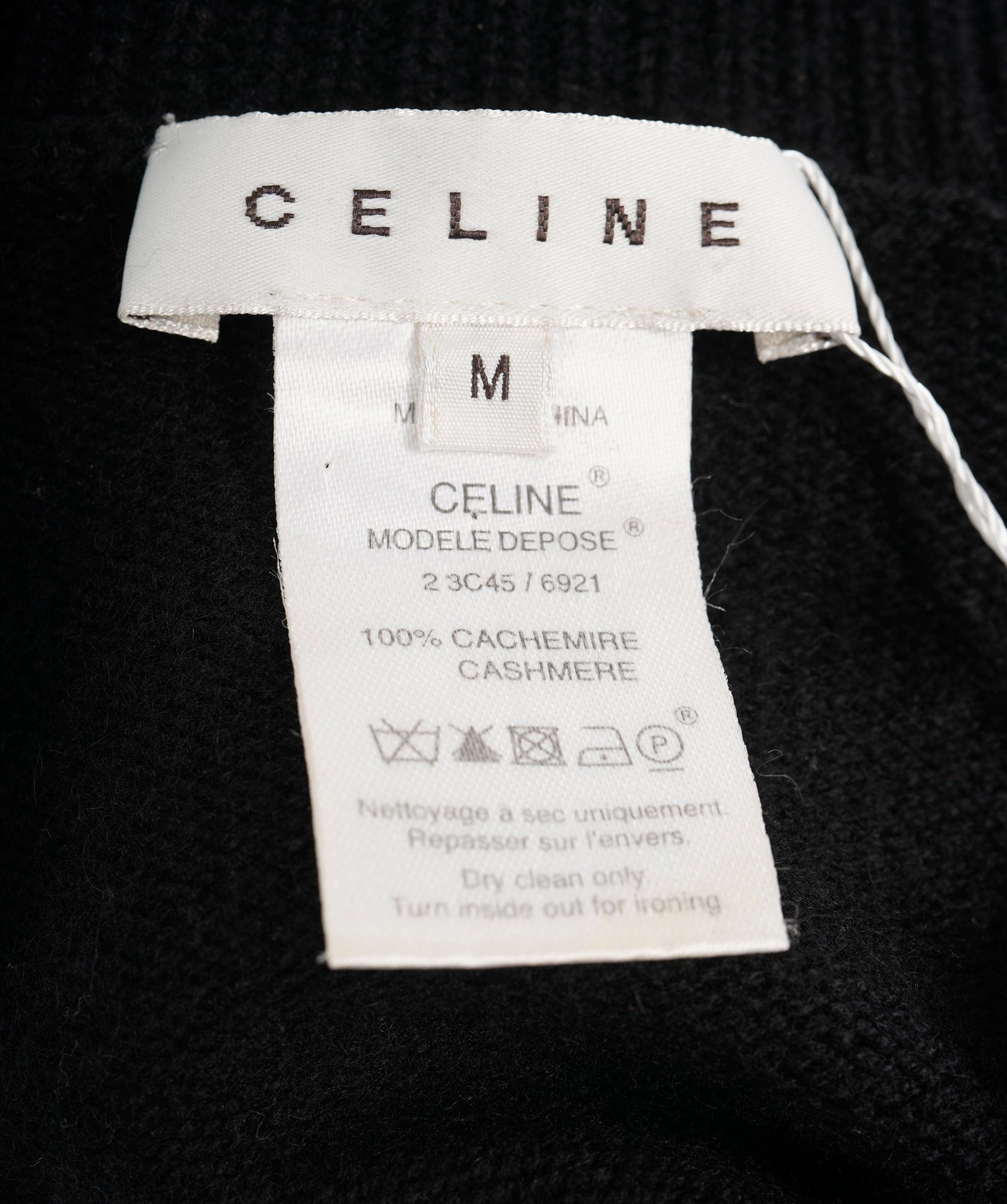 Celine Celine Logo Line Sweater Black ASL10433