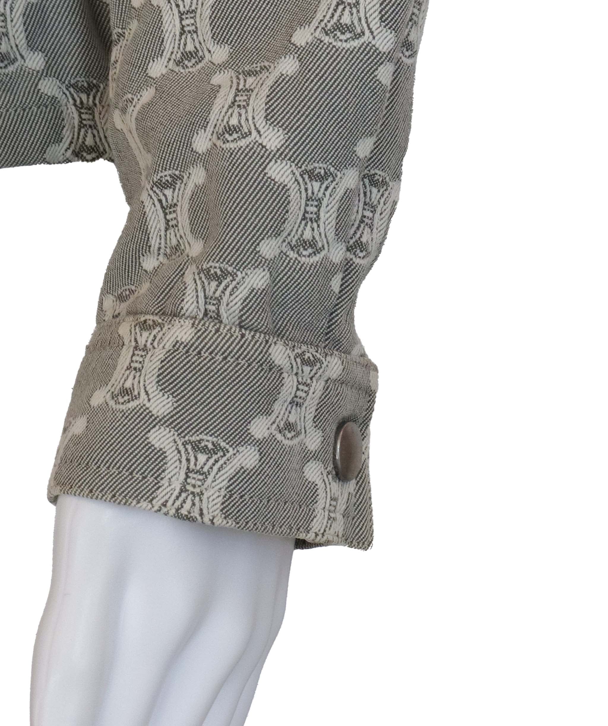 Celine Celine Macadam Denim Jacket Gray Hoodie  DXBK0154