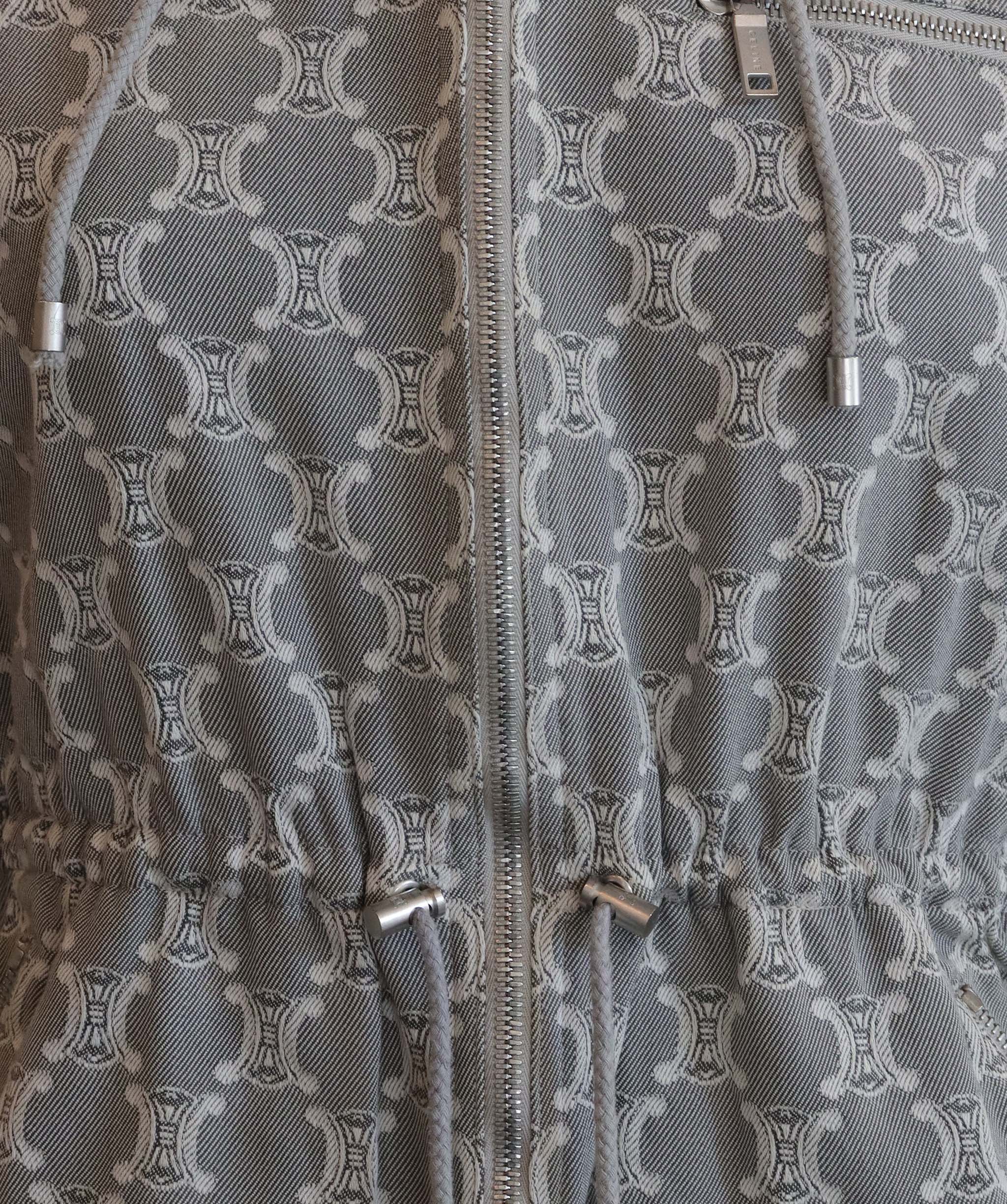 Celine Celine Macadam Denim Jacket Gray Hoodie  DXBK0154